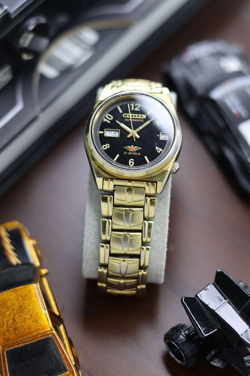 (Super Rare) Citizen Eagle 7 Black Dial with Jubilee Bracelet - Automatic Vintage Watch (Pre Owned) - SE474