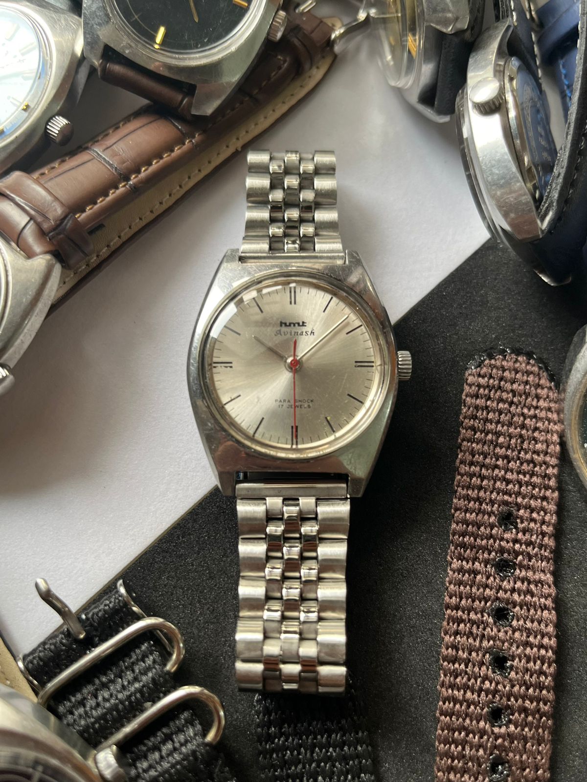 HMT Avinash Silver Dial Original Condition Pre Owned watchtopia.in