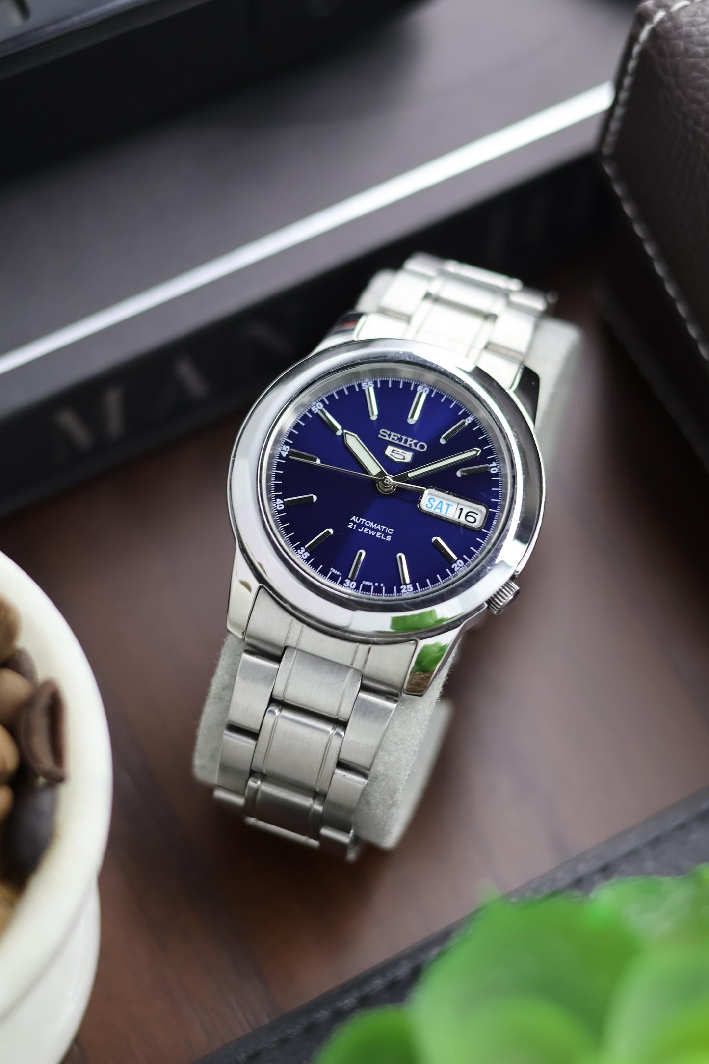 Seiko 5 Blue Dial with Glass Back - Automatic Watch (Pre Owned) - A203
