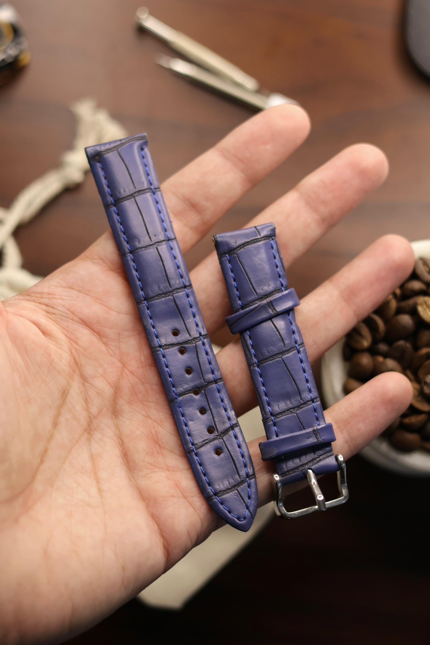 Croc Leather Watch Strap (18mm)