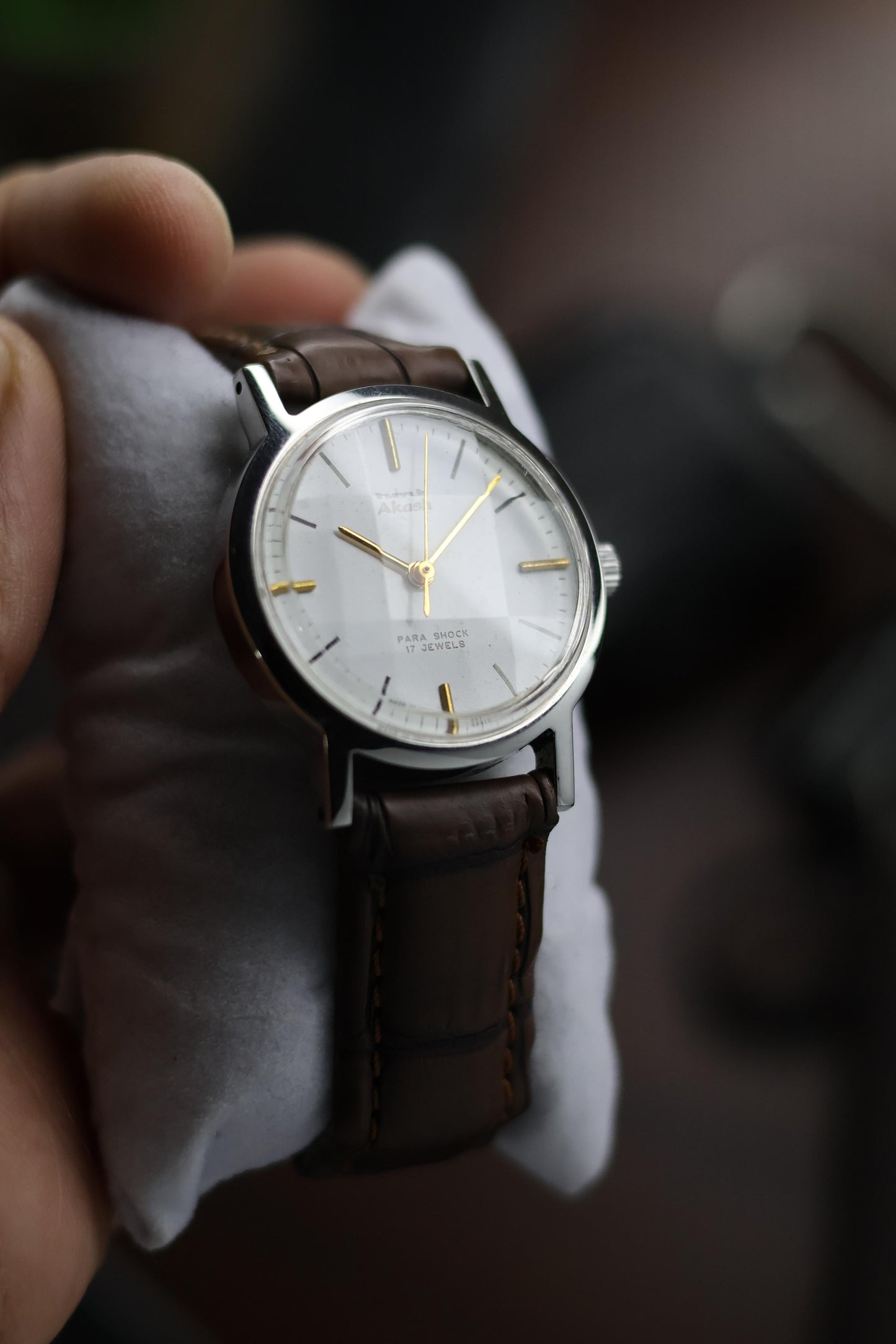 Vintage HMT Akash White Dial - in Original Condition - Mechanical Hand Winding Watch (Pre Owned)