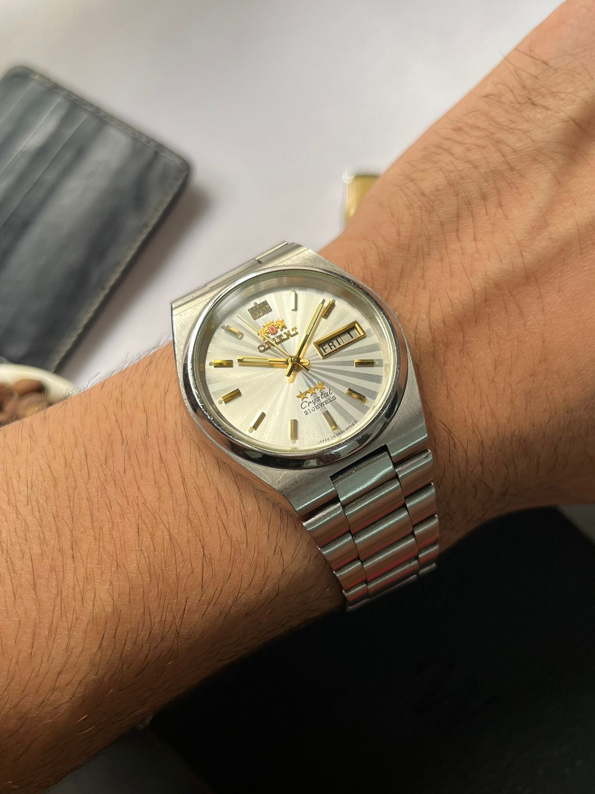 Orient Tri-star Crystal Sunray Dial (Pre-owned)