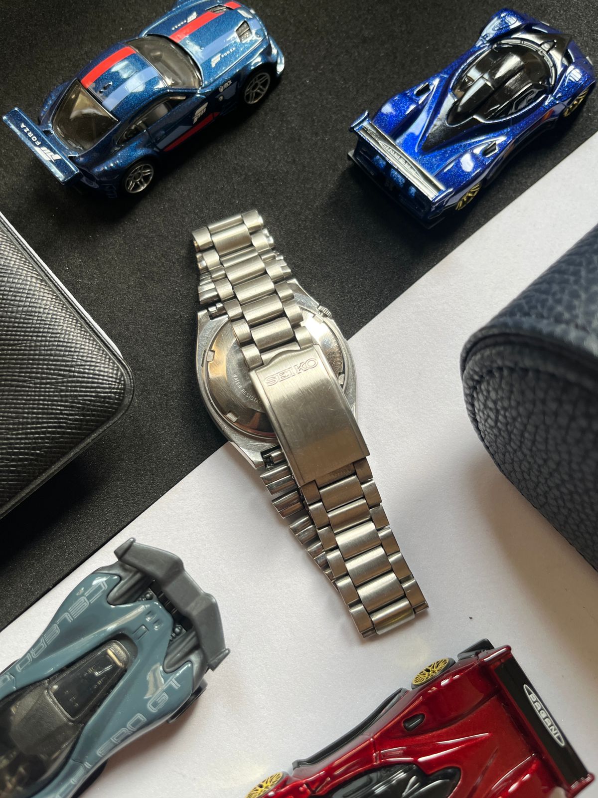 (Super Rare) Seiko 5 Railway Time Navy Blue Square Dial (Pre Owned)