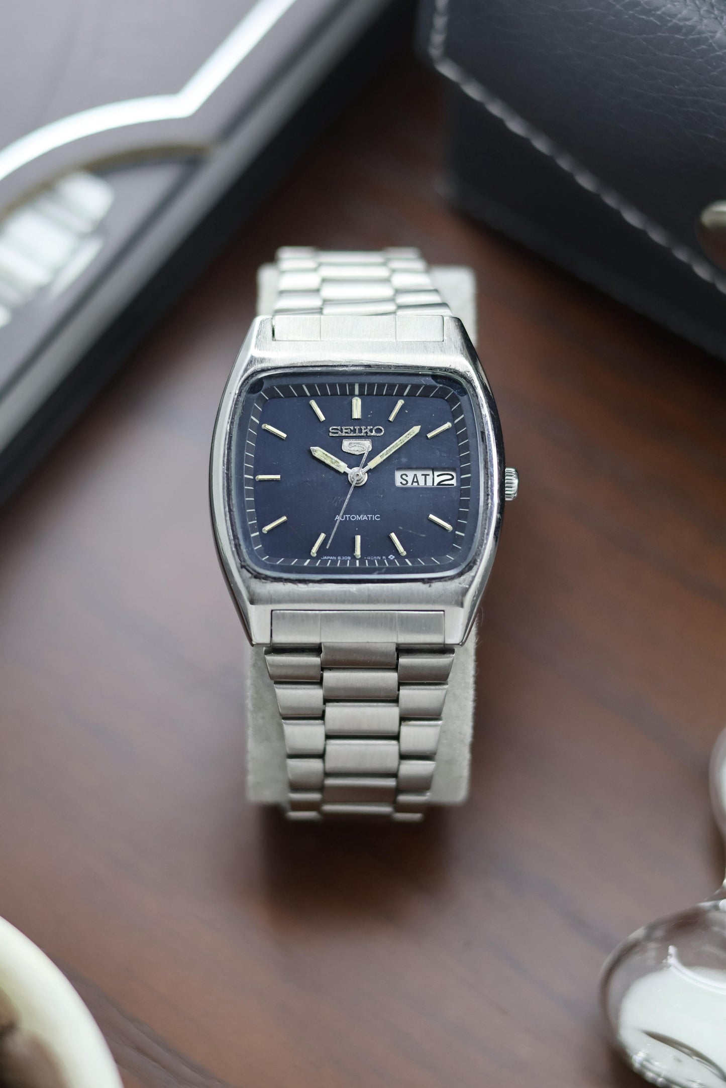 (Super Rare) 1985 Seiko 5 Blue TV Dial - Automatic Vintage Watch (Pre Owned) - A383