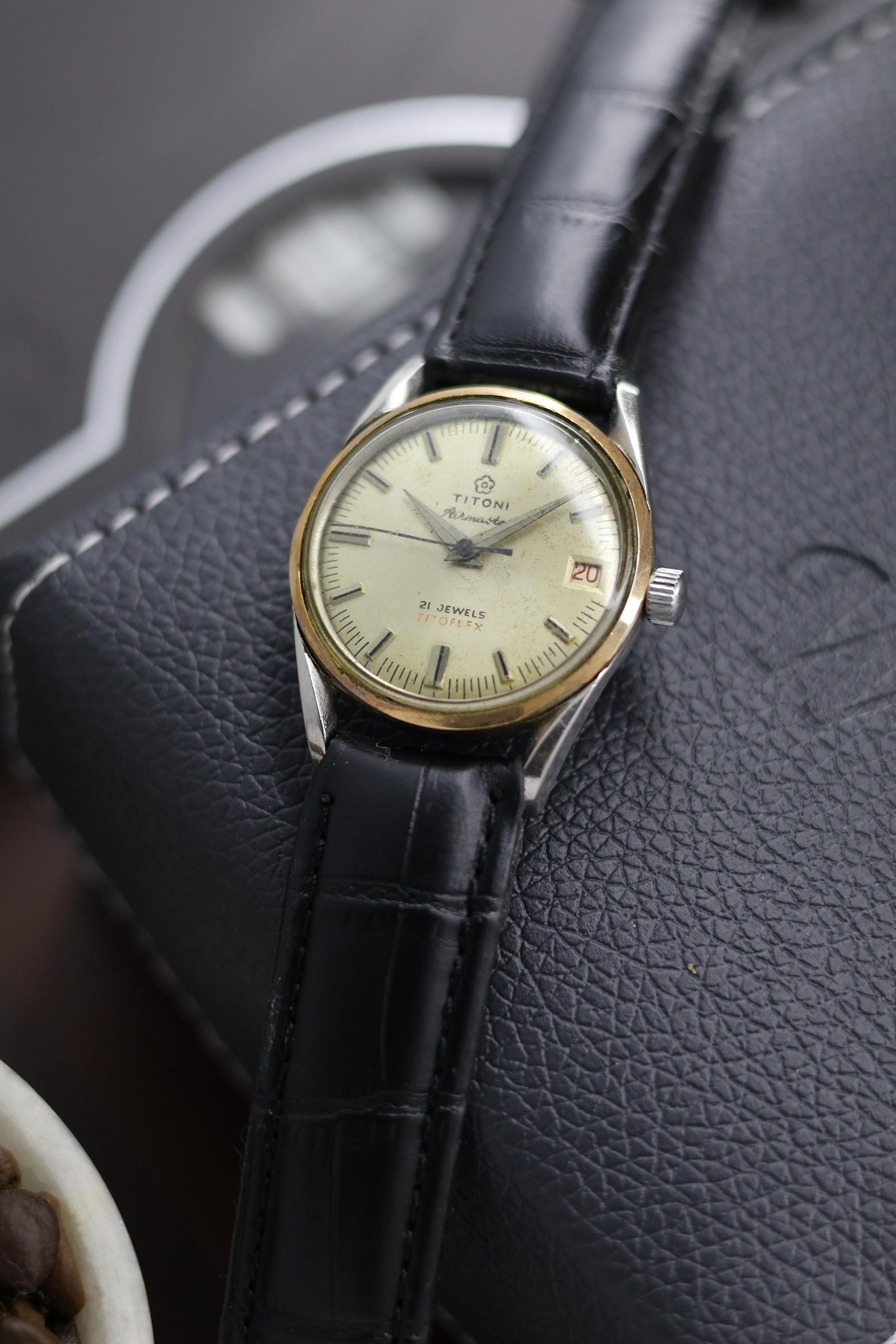(Super Rare) TITONI AIRMASTER Titoflex Mechanical Handwinding Watch (Pre Owned) - A397