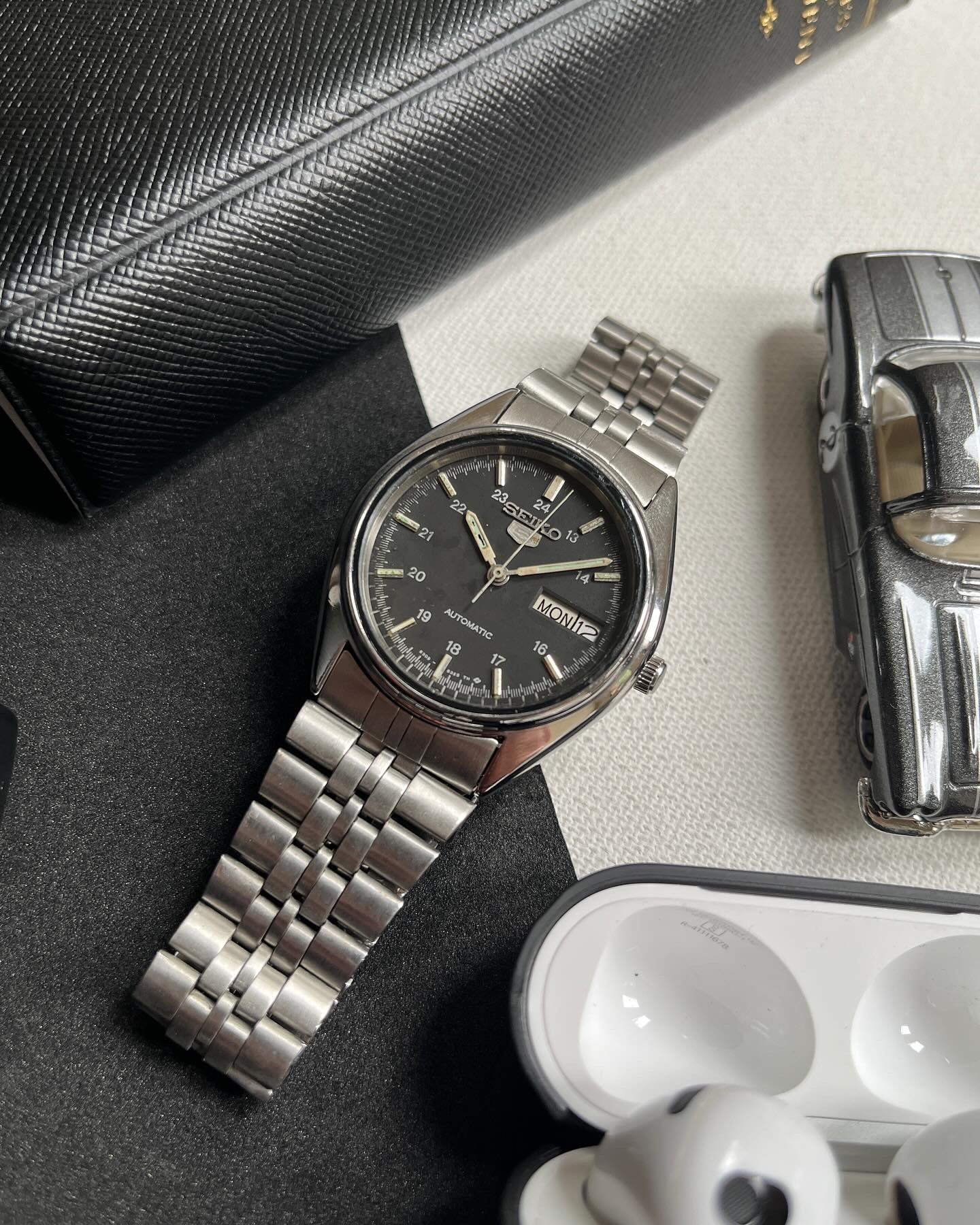 Seiko 5 24hr Black Dial (Pre Owned)
