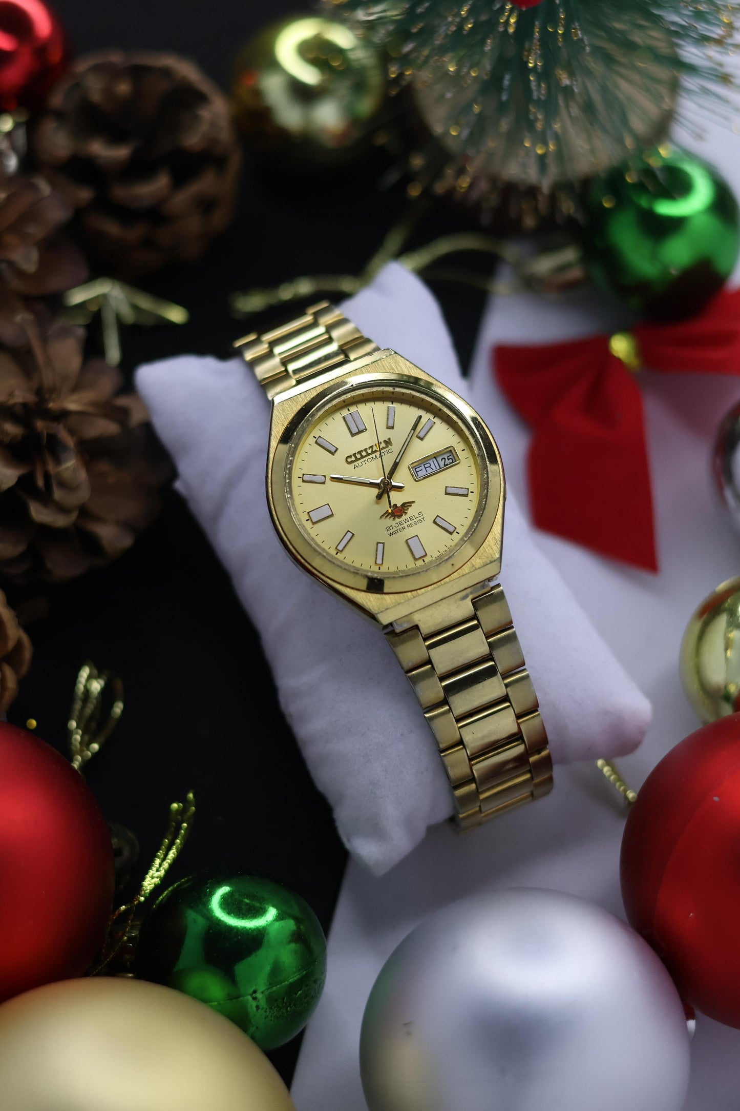 Citizen Eagle 7 Gold Dial with Glass Back(Pre Owned)