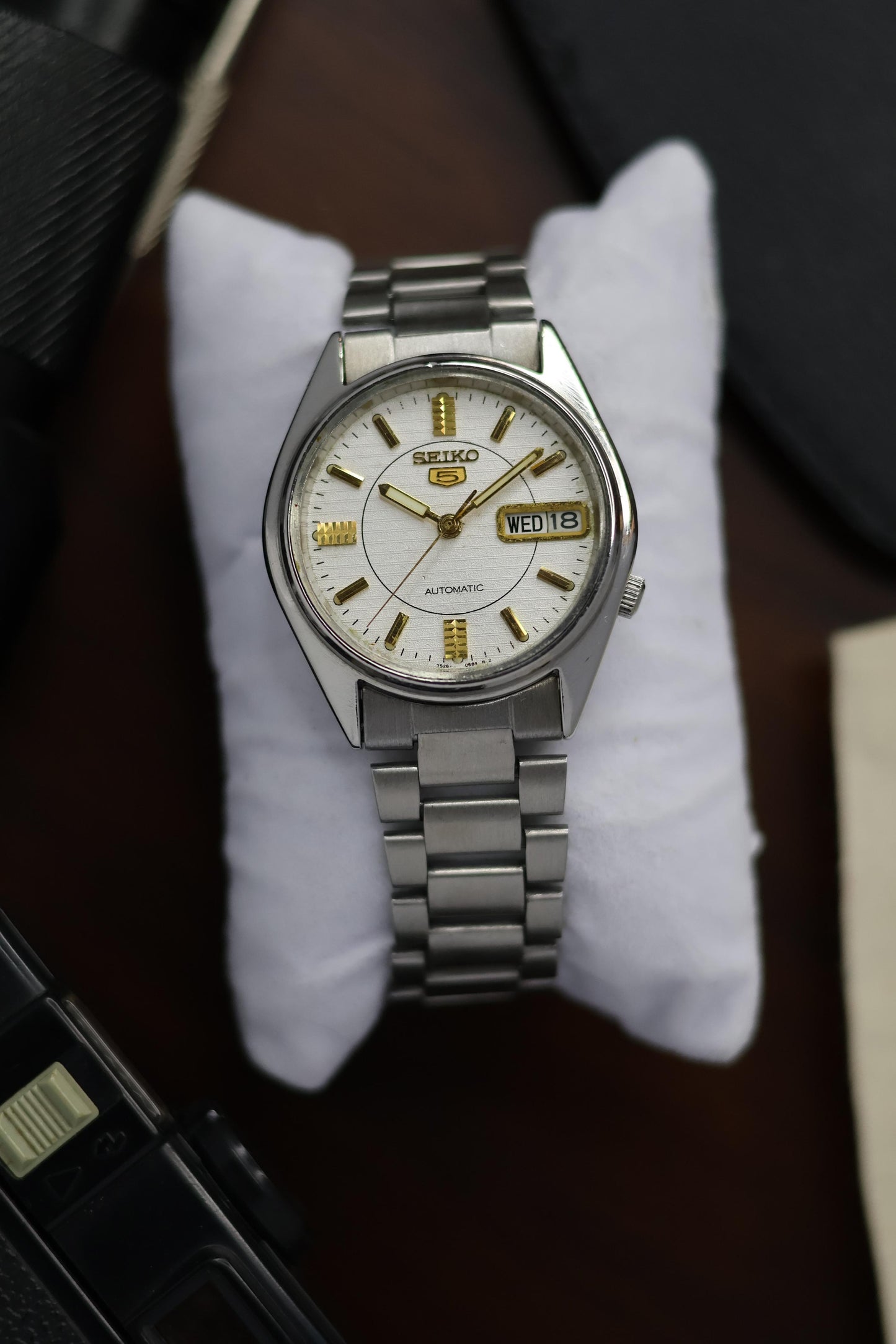 Seiko 5 White Lined Dial (Pre Owned)