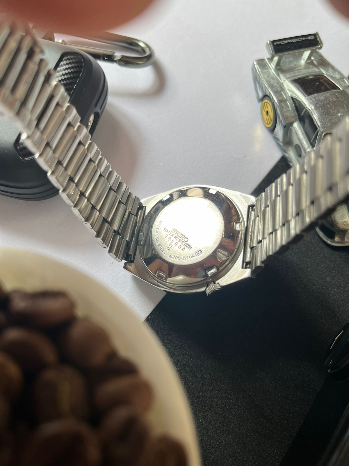 1983 Seiko 5 Railway Time Navy Blue Square Dial (Pre Owned)