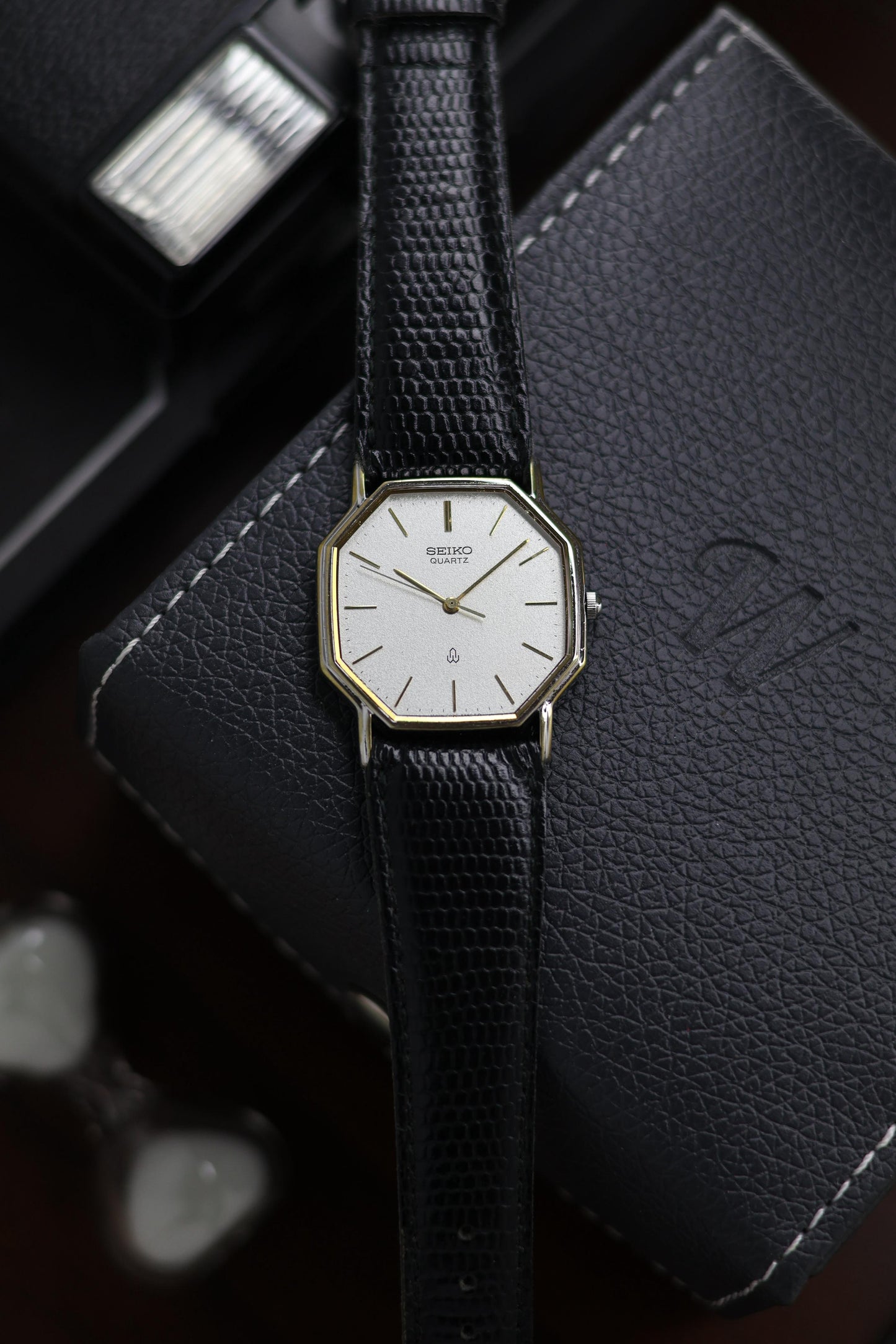 (JDM - Extremely Rare) 1982 Seiko Chariot Snowflake Dial with Palladium Plated Octagonal Case - Quartz Vintage Watch (Pre Owned) - SE426