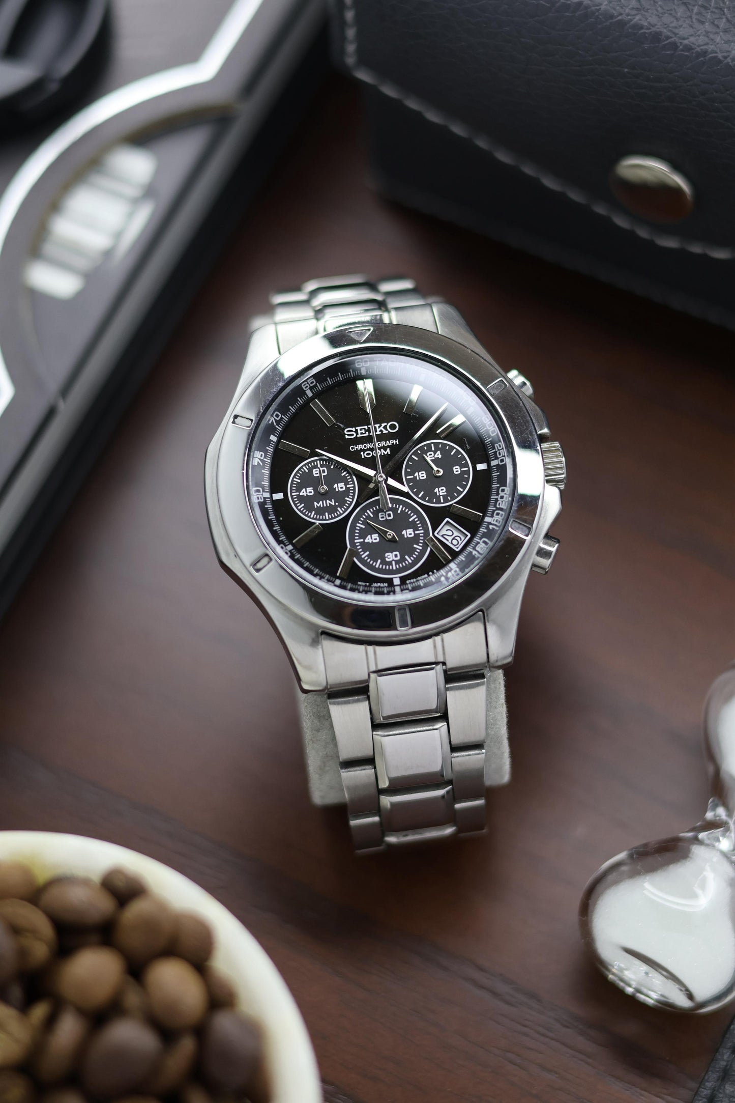 (Super Rare) Seiko Chronograph 100M Black Dial (Pre Owned) - A265