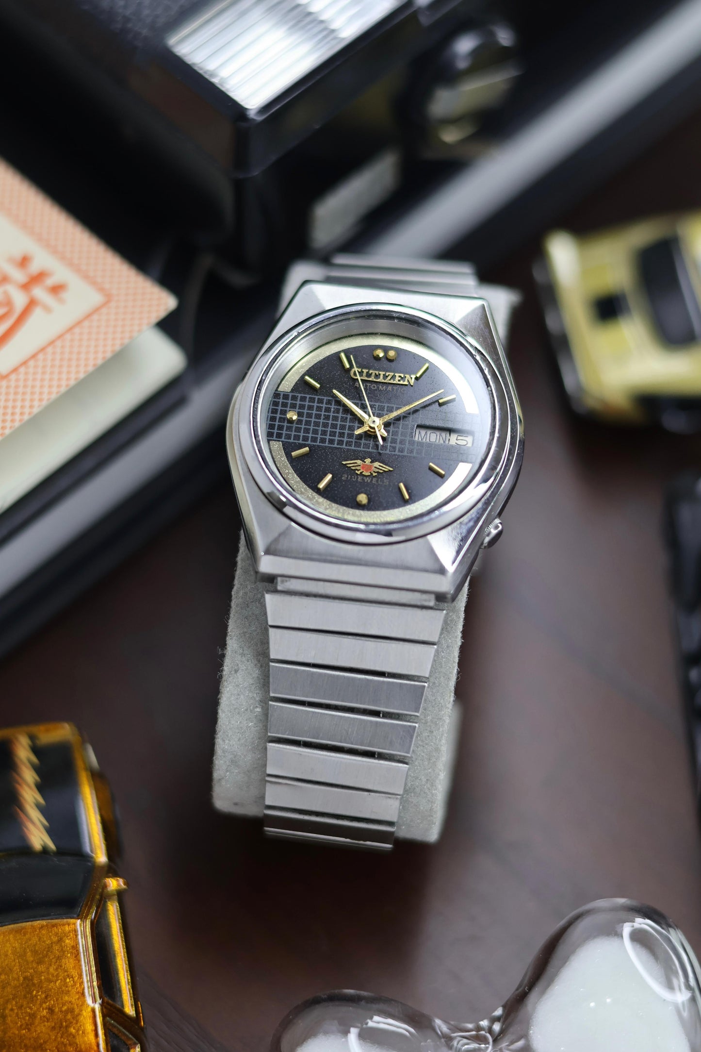 (Super Rare) Citizen Eagle 7 Black Motif Dial - Automatic Vintage Watch (Pre Owned) - SE500