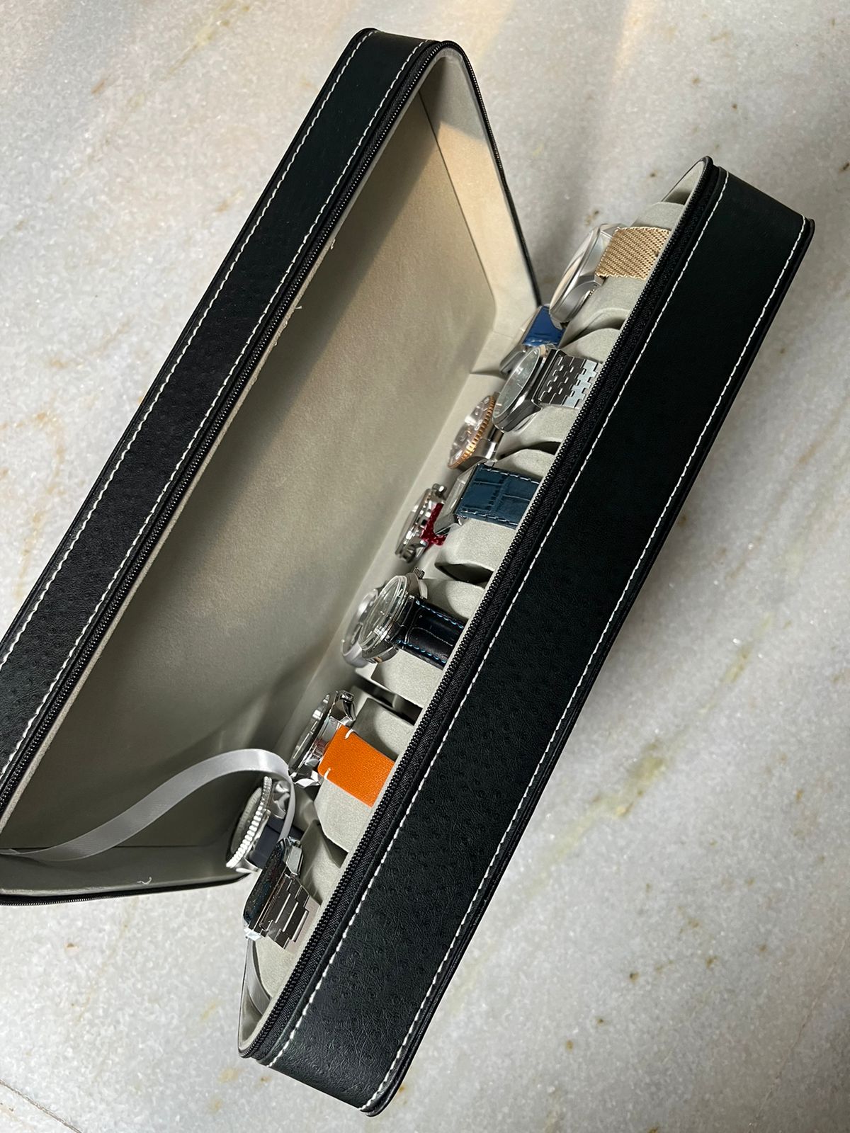 Multi-Slot Watch Zipper Organiser Storage Box