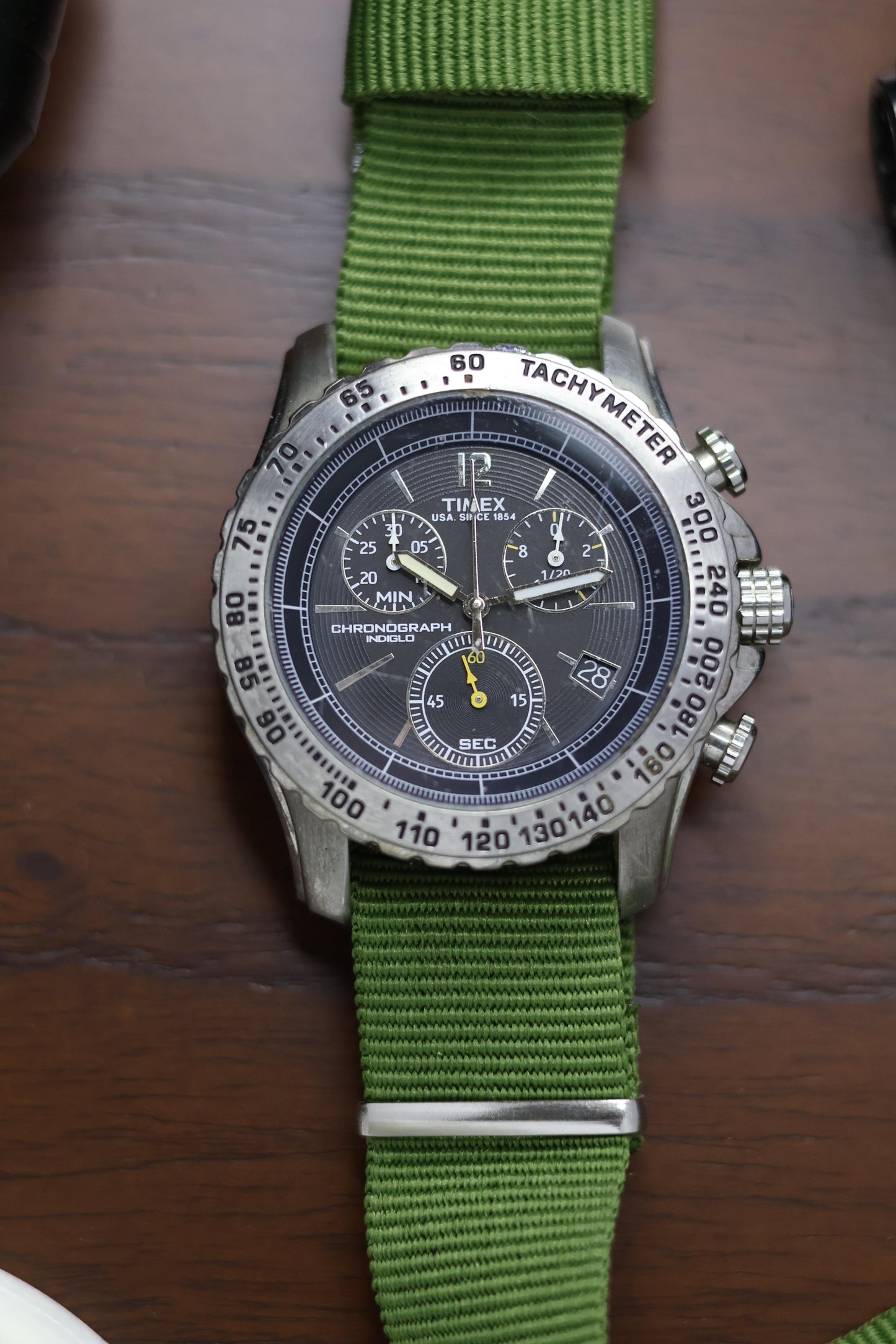 Timex Torque Chronograph Black Dial with NATO Strap (Pre Owned)
