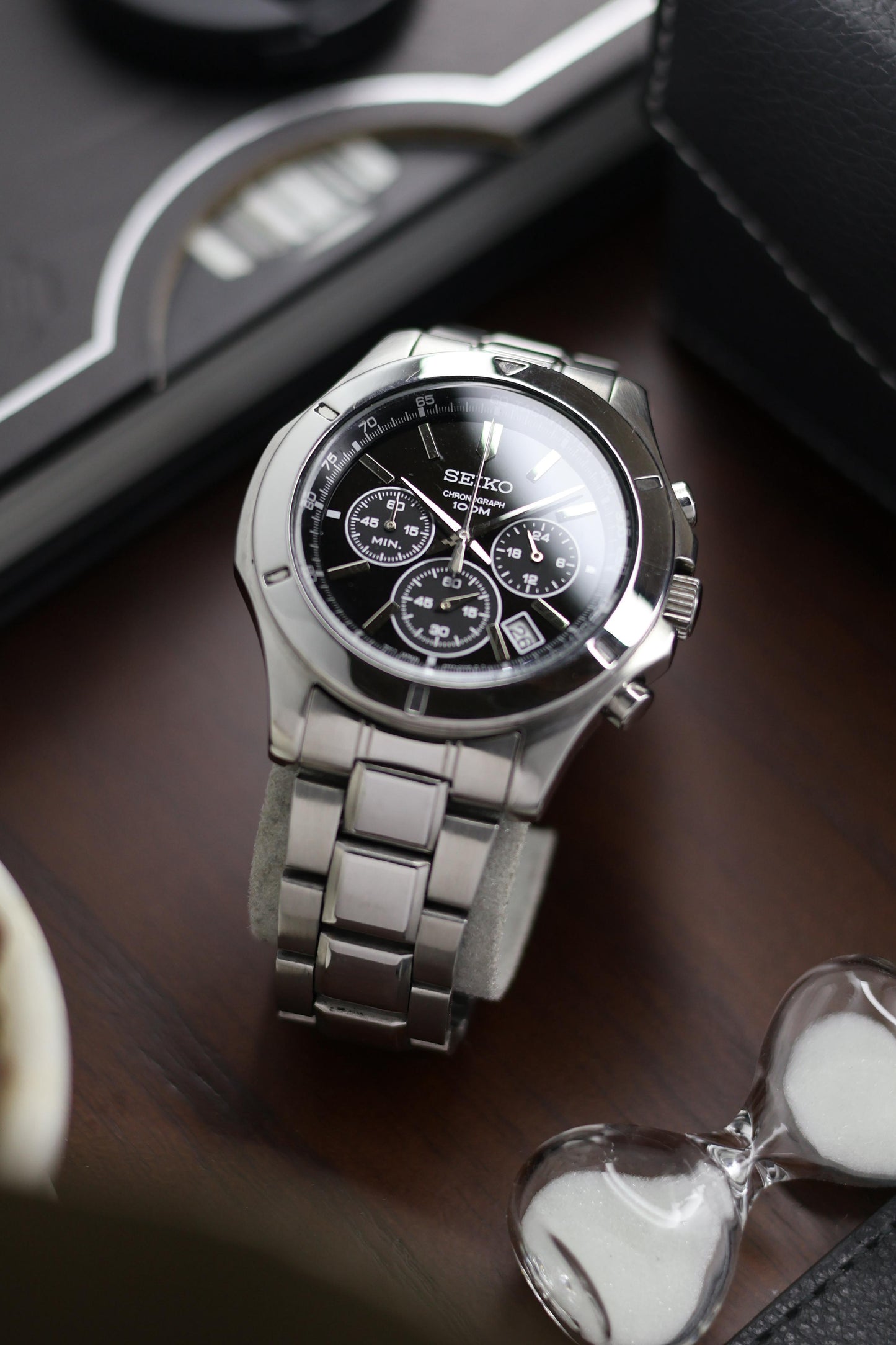 (Super Rare) Seiko Chronograph 100M Black Dial (Pre Owned) - A265