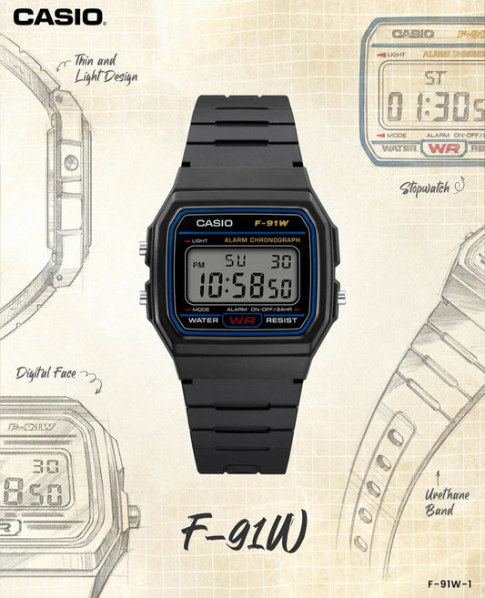 CASIO F-91W-1Q - D002