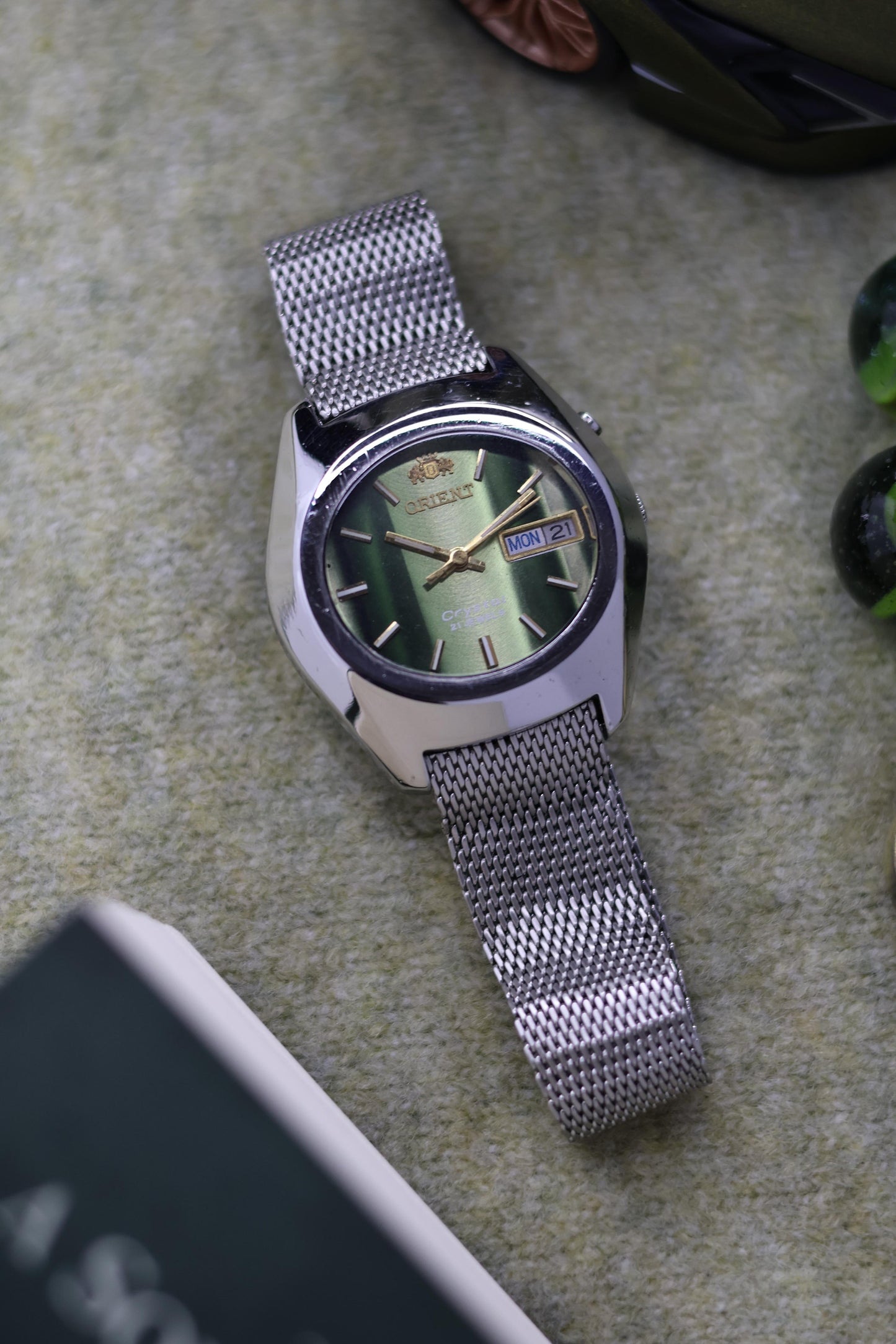 (Super Rare) Orient Tri-Star Crystal Green Dial (Pre Owned)