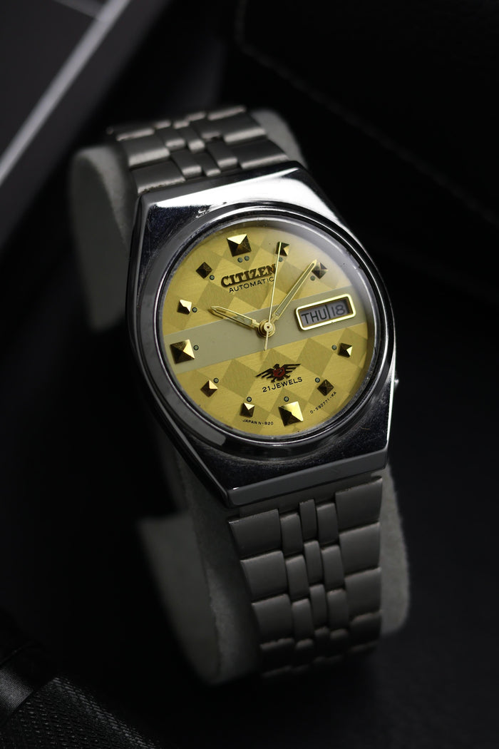 (Super Rare) Citizen Eagle 7 Gold Motif Dial - Automatic Vintage Watch (Pre Owned) - SE826