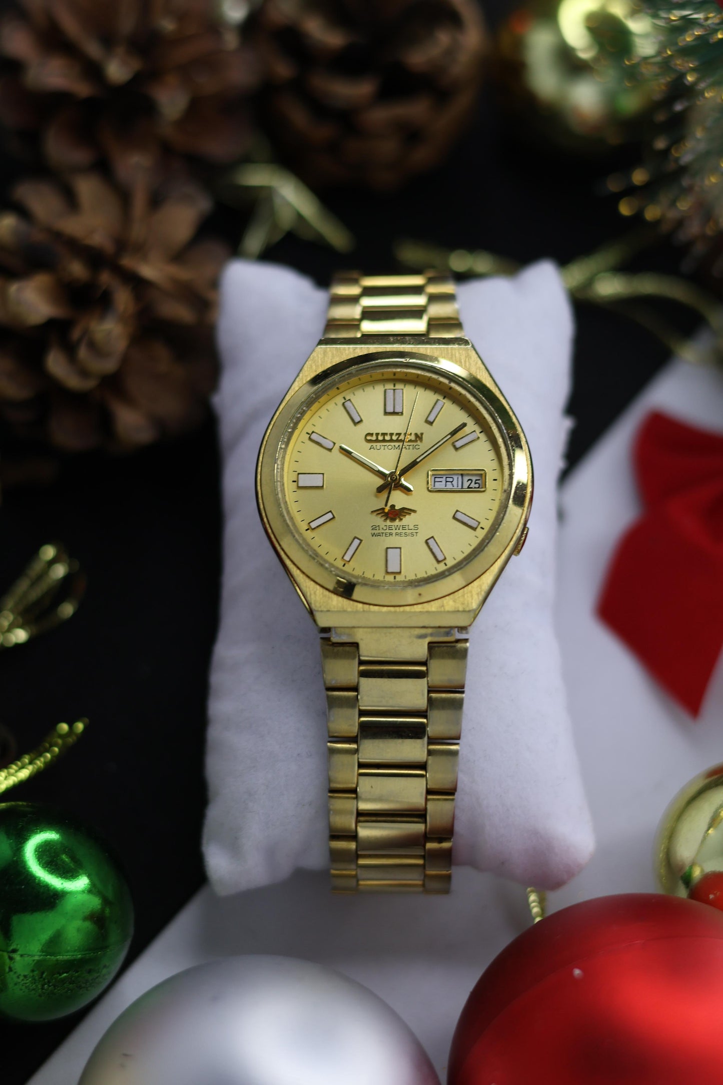 Citizen Eagle 7 Gold Dial with Glass Back(Pre Owned)