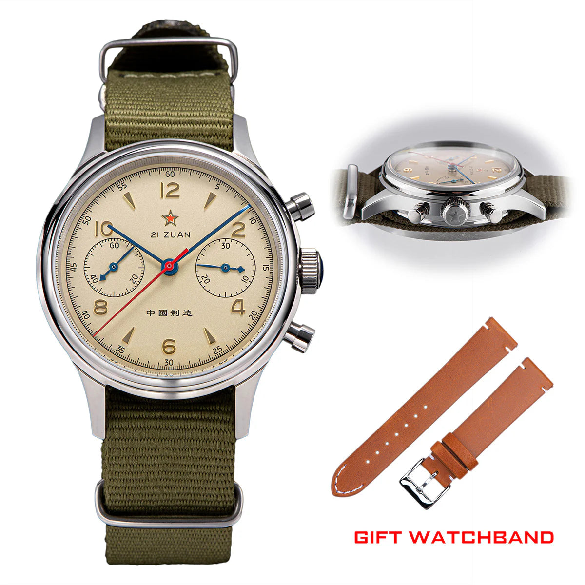 Seagull 1963 - Bicompax Mechanical Chronograph Watch (Imported)