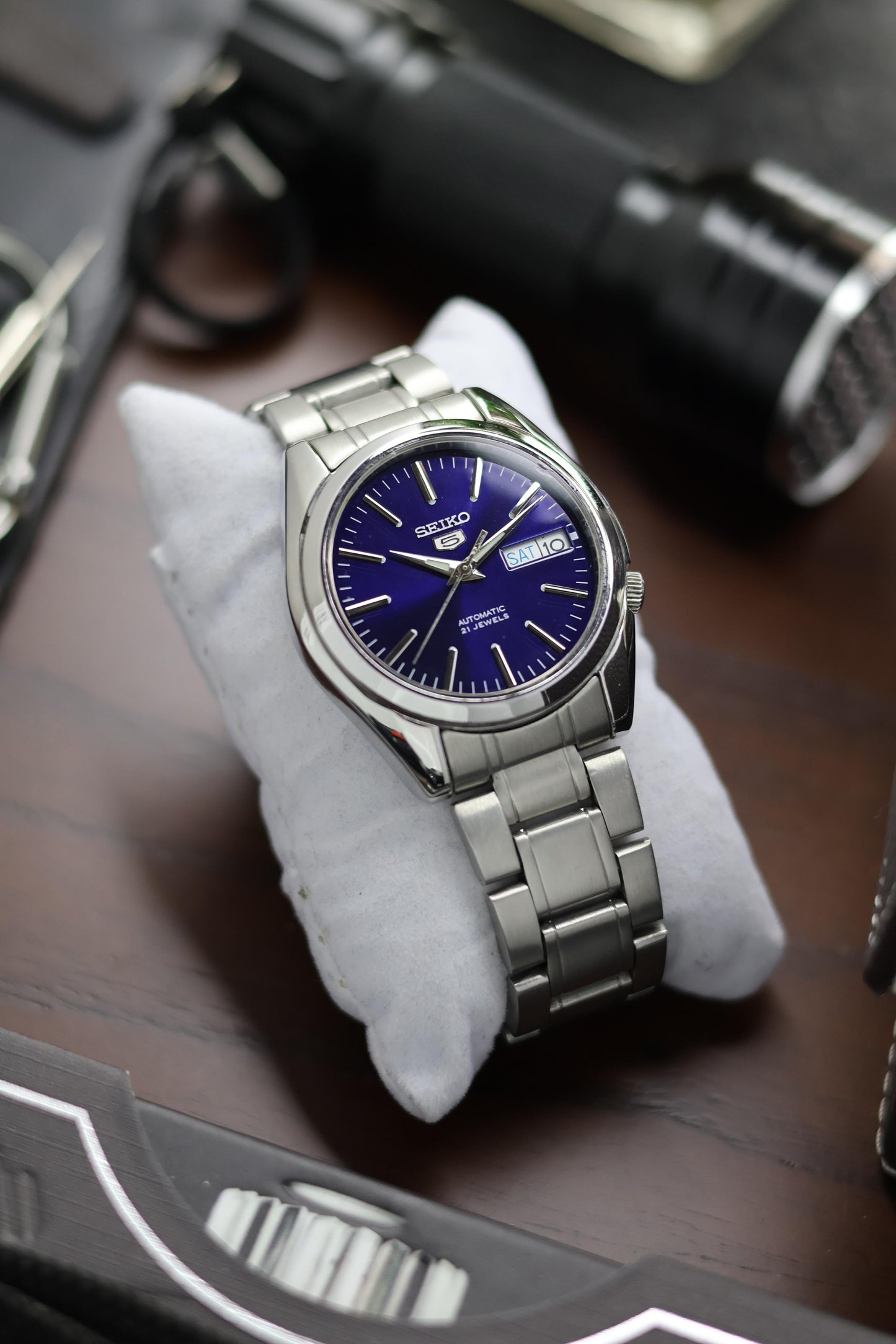 Seiko 5 SNKL43 Blue Dial with Glass Back - Automatic Watch (Pre Owned)