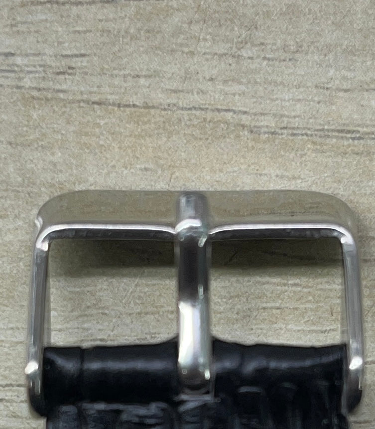 Black Fine Grain Leather Watch Strap (20mm)