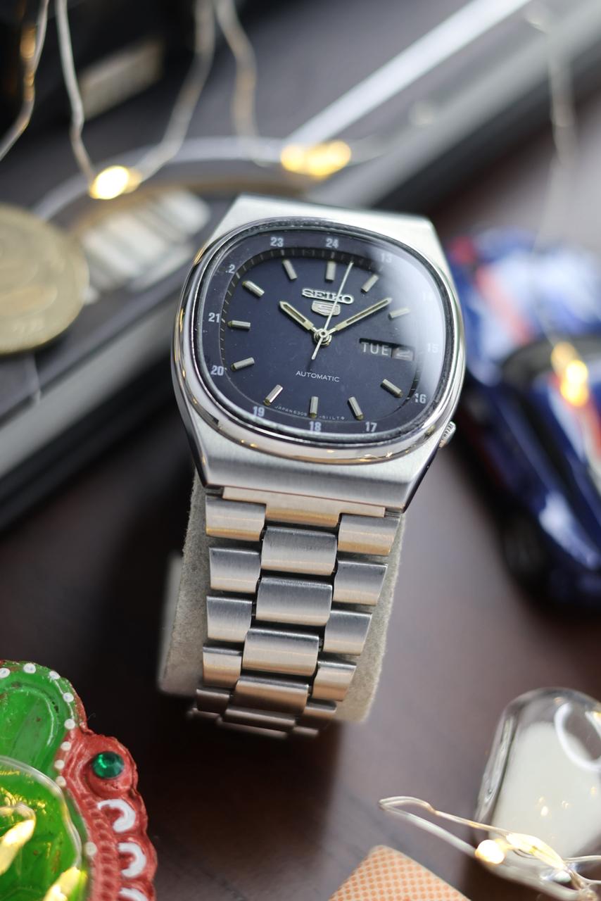 1981 Seiko 5 Railway Time Blue TV Dial - Automatic Vintage Watch (Pre Owned) - SE565