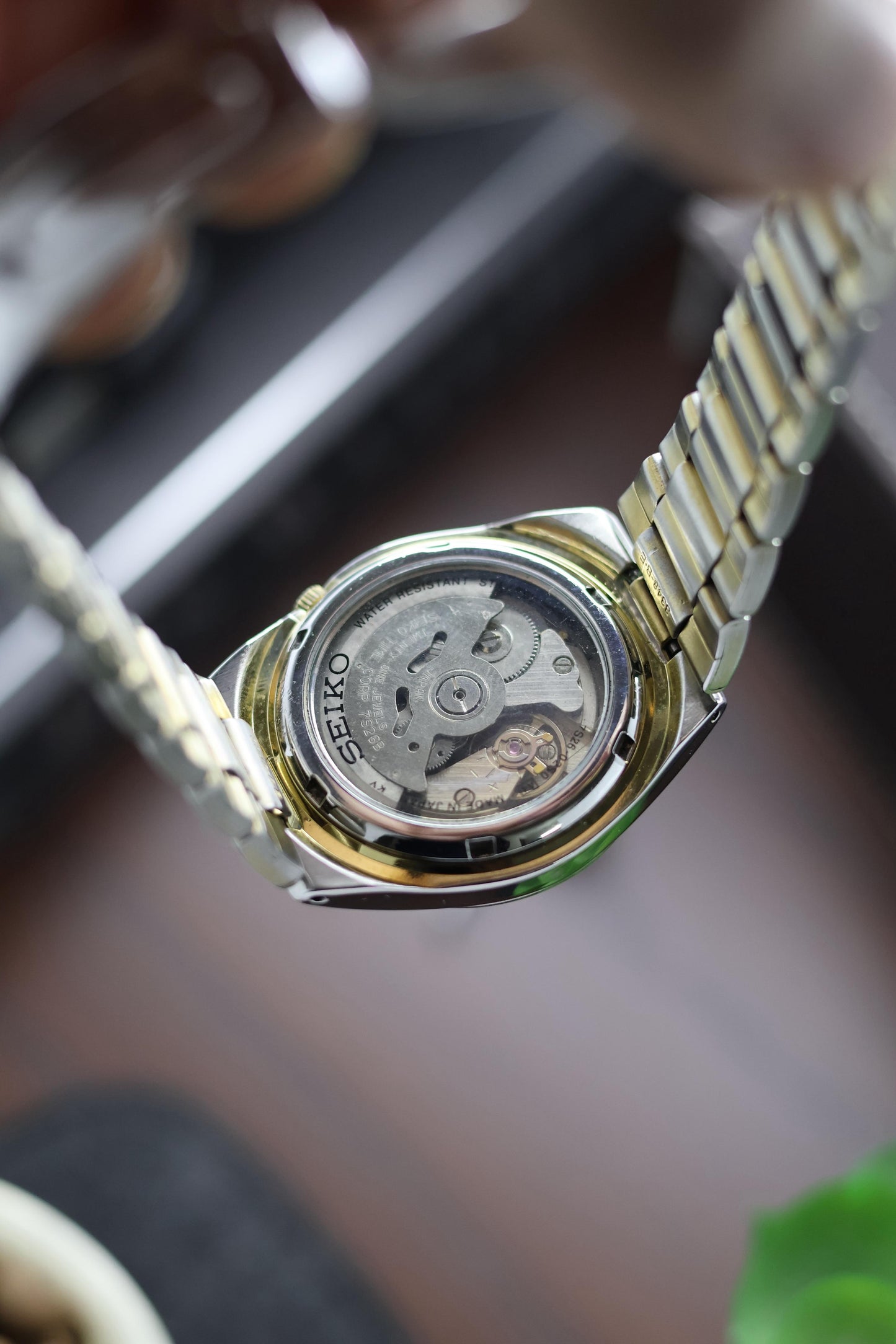 Seiko 5 - Black Dial with Glass Back - Automatic Watch (Pre Owned)