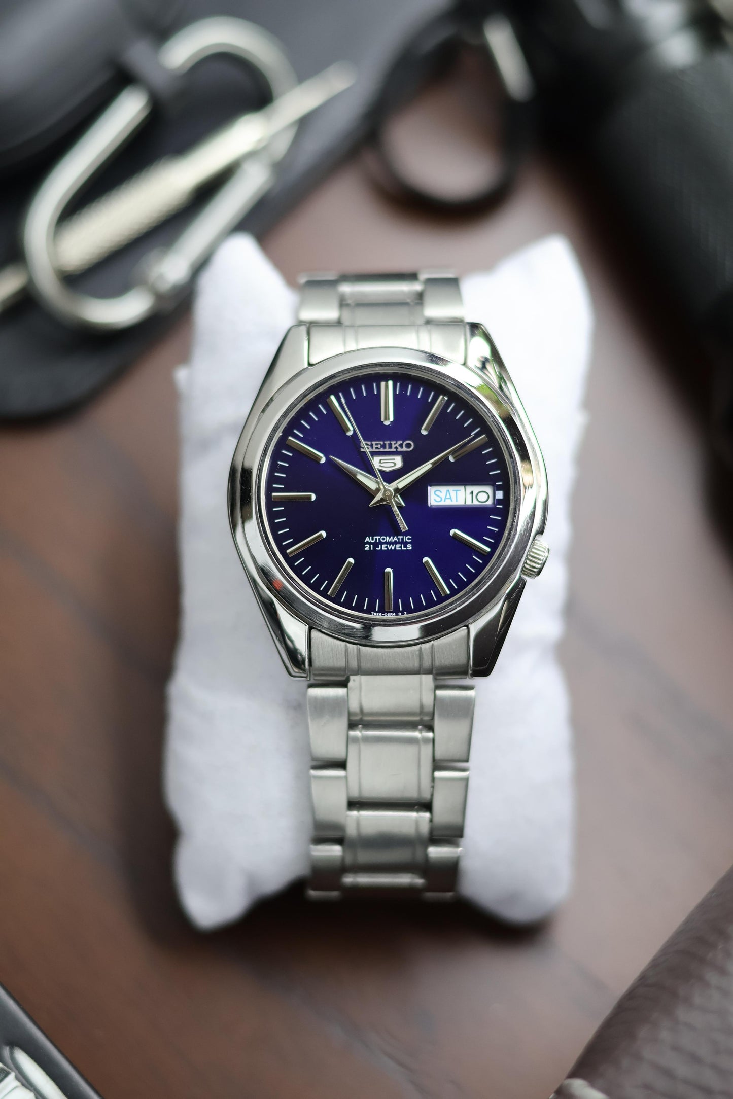 Seiko 5 SNKL43 Blue Dial with Glass Back - Automatic Watch (Pre Owned)