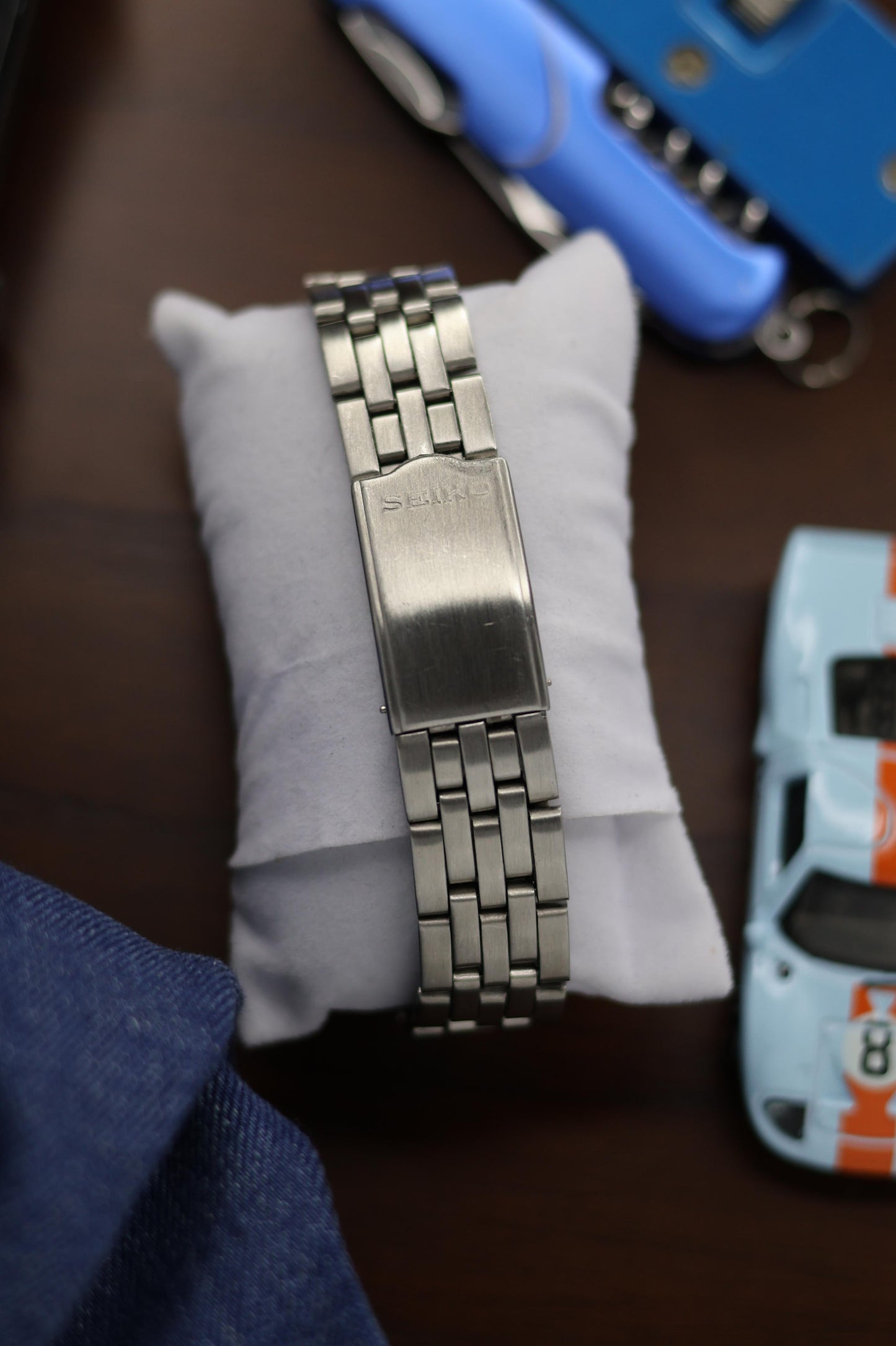 (Super Rare) Seiko 5 Ice Blue Dial with Glass Back (Pre Owned)