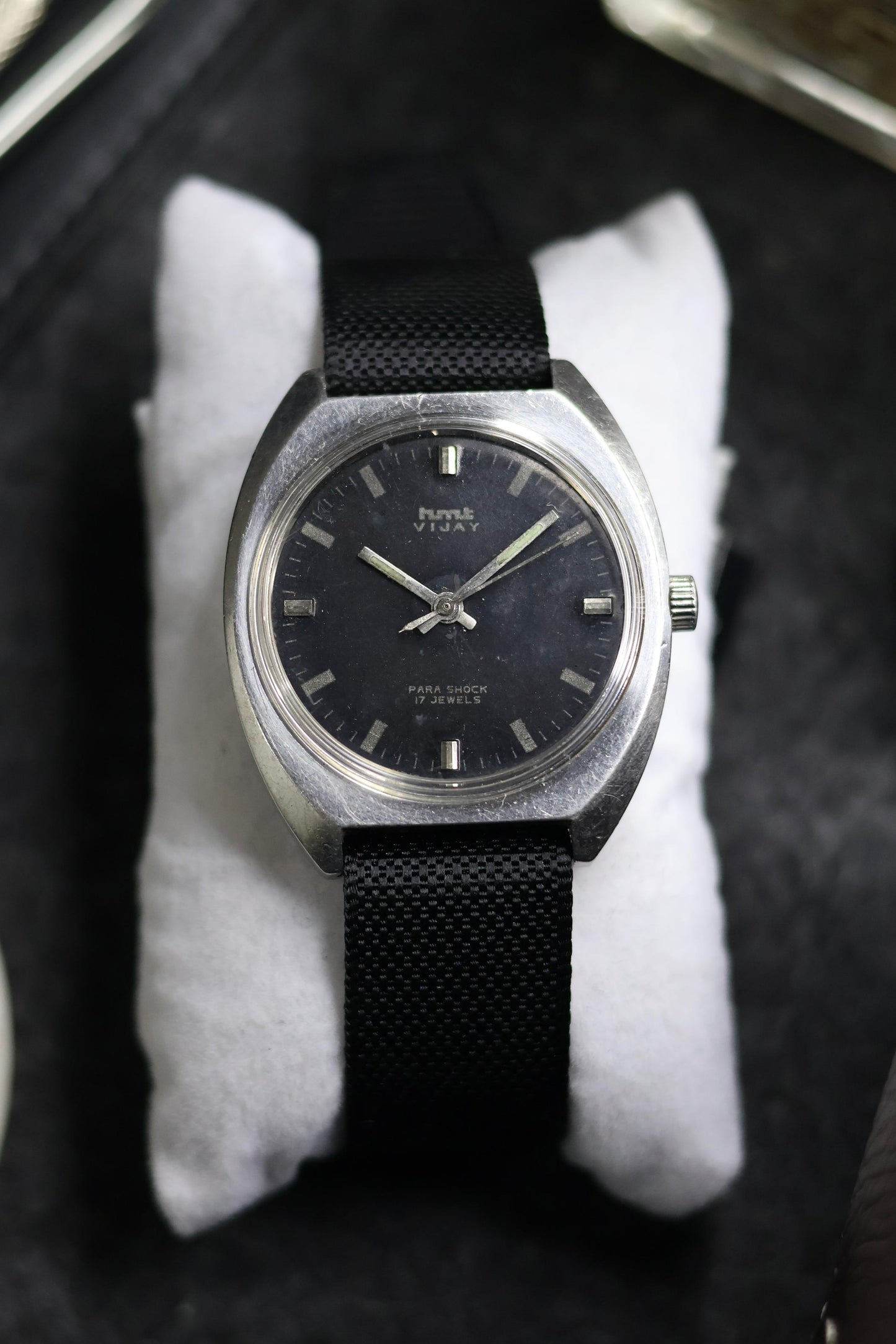 Vintage HMT Vijay Black Dial - in Original Condition - Mechanical Hand Winding Watch (Pre Owned)