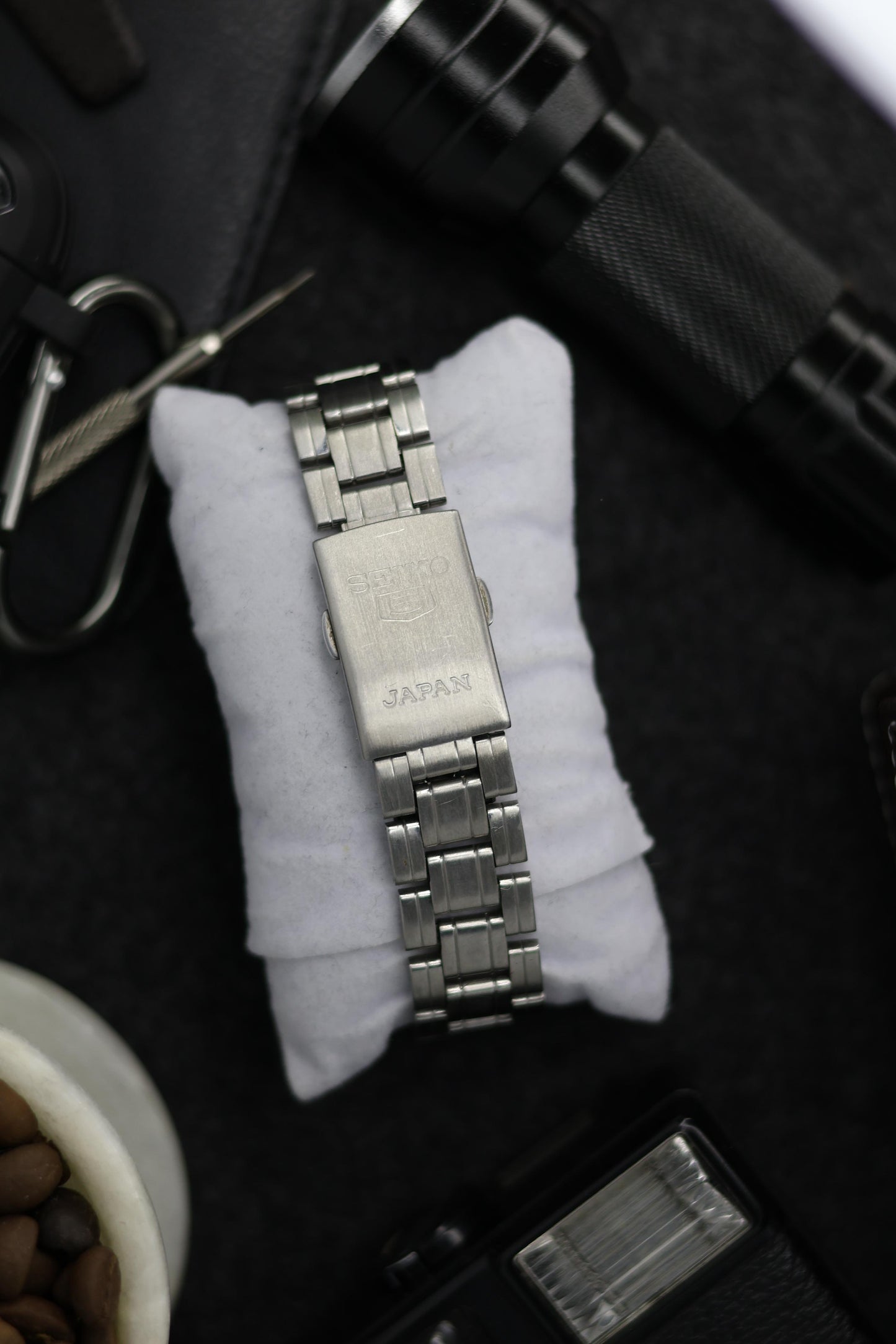 Seiko 5 Railway time Blue Dial with Glass Back - Automatic Vintage Watch (Pre Owned)