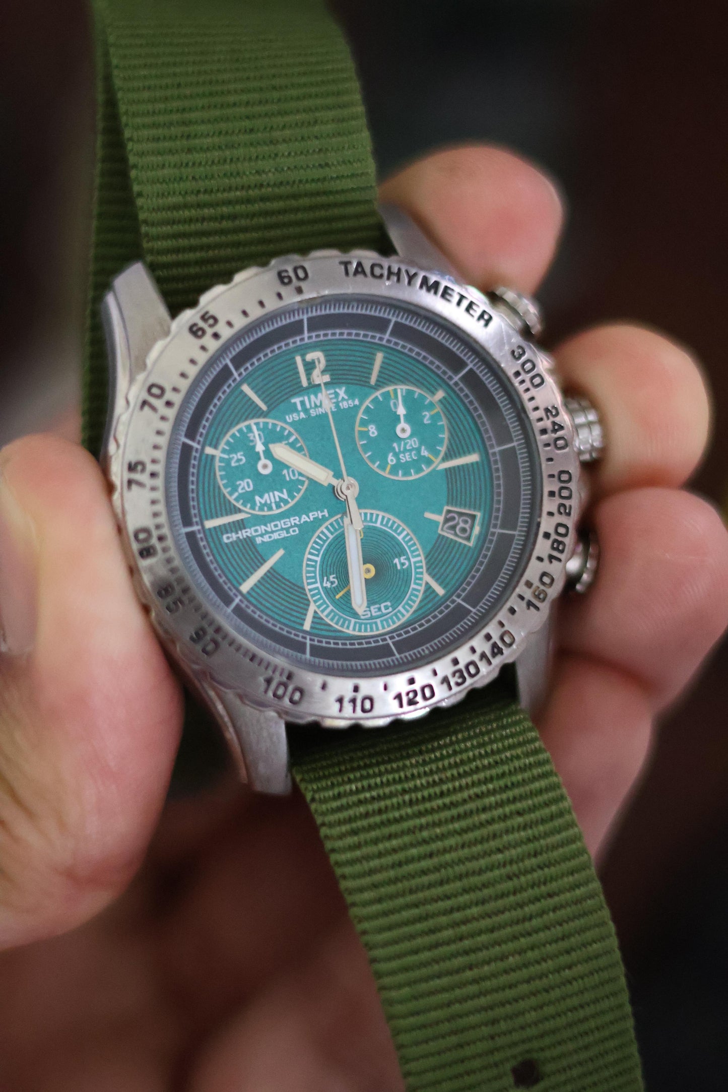 Timex Torque Chronograph Black Dial with NATO Strap (Pre Owned)