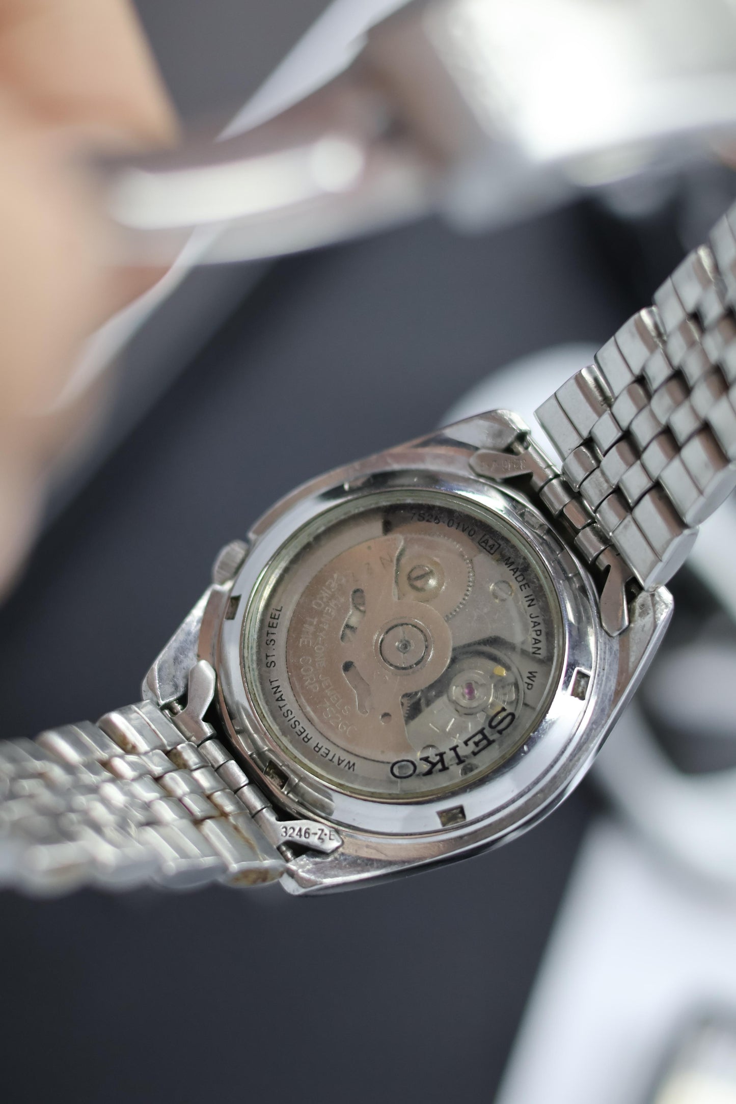 Seiko 5 Silver Dial with Glass Back (Pre Owned)