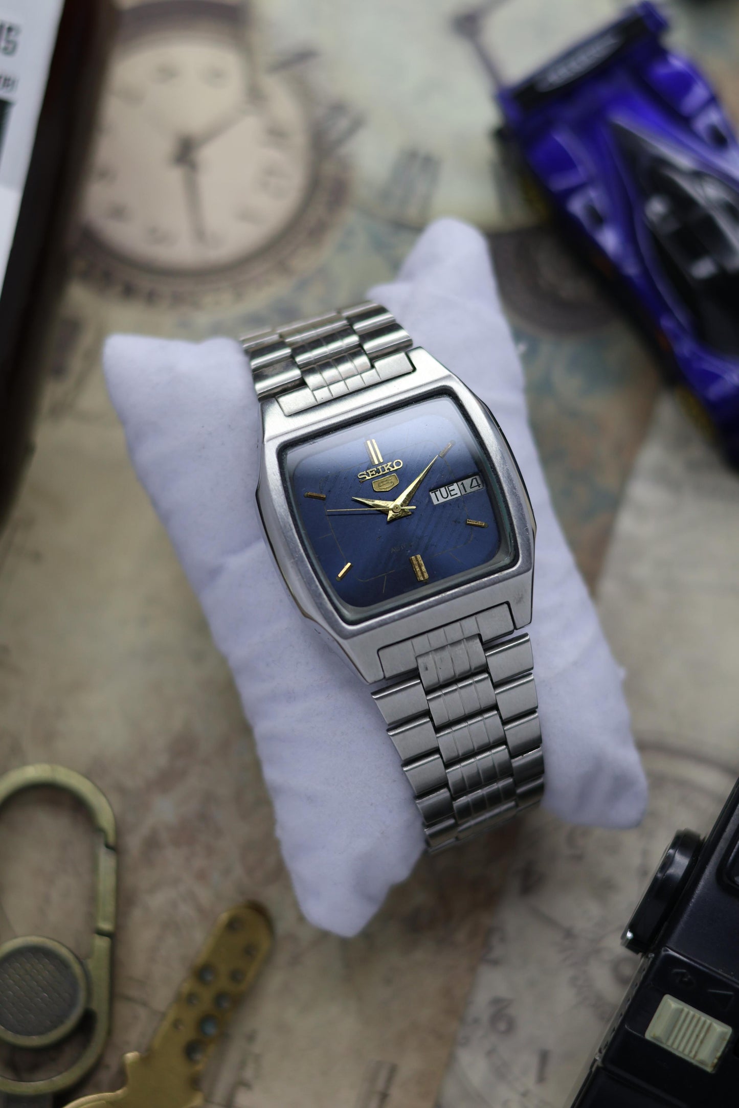 (Super Rare) 1981 Seiko 5 Blue TV Dial (Pre Owned)