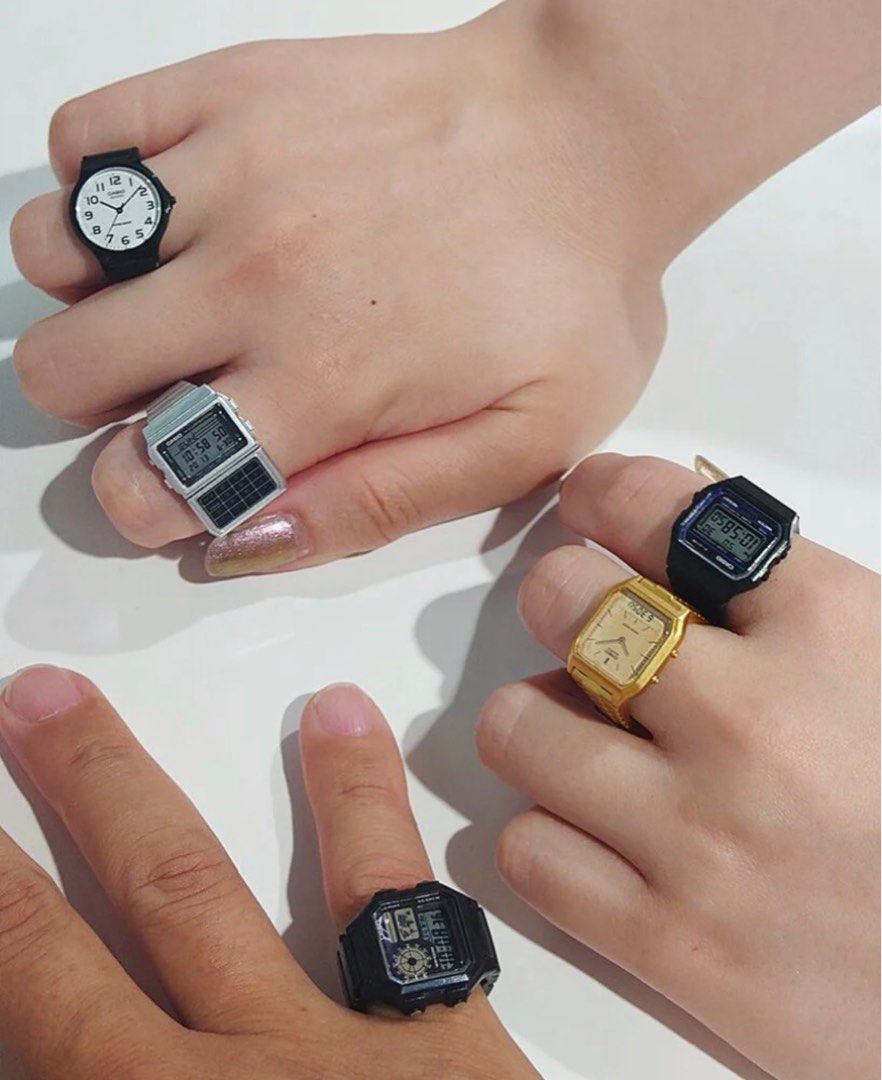 CASIO JAPANESE GACHA RING - DBC-611-1 - (Super Rare JDM Collectible) - Full Kit with Stand & Capsule (New)