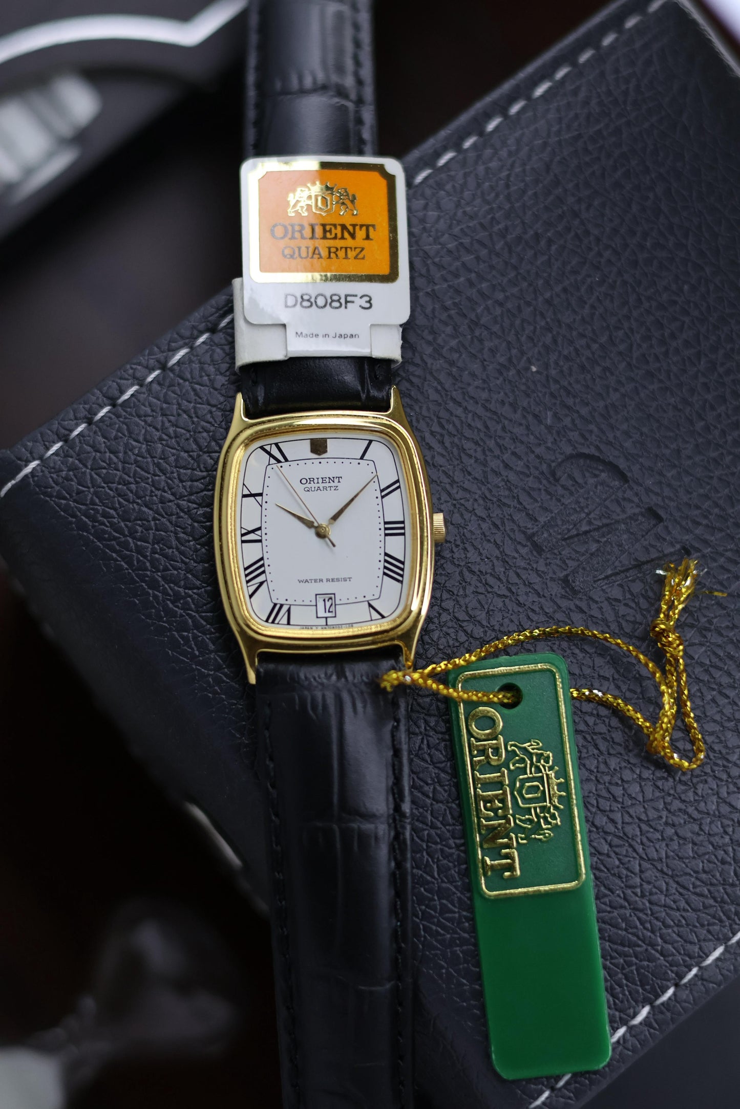 (JDM - Extremely Rare) NOS Orient Tank Quartz White Dial with Gold Plated Case - Vintage Watch (Pre Owned) - A175