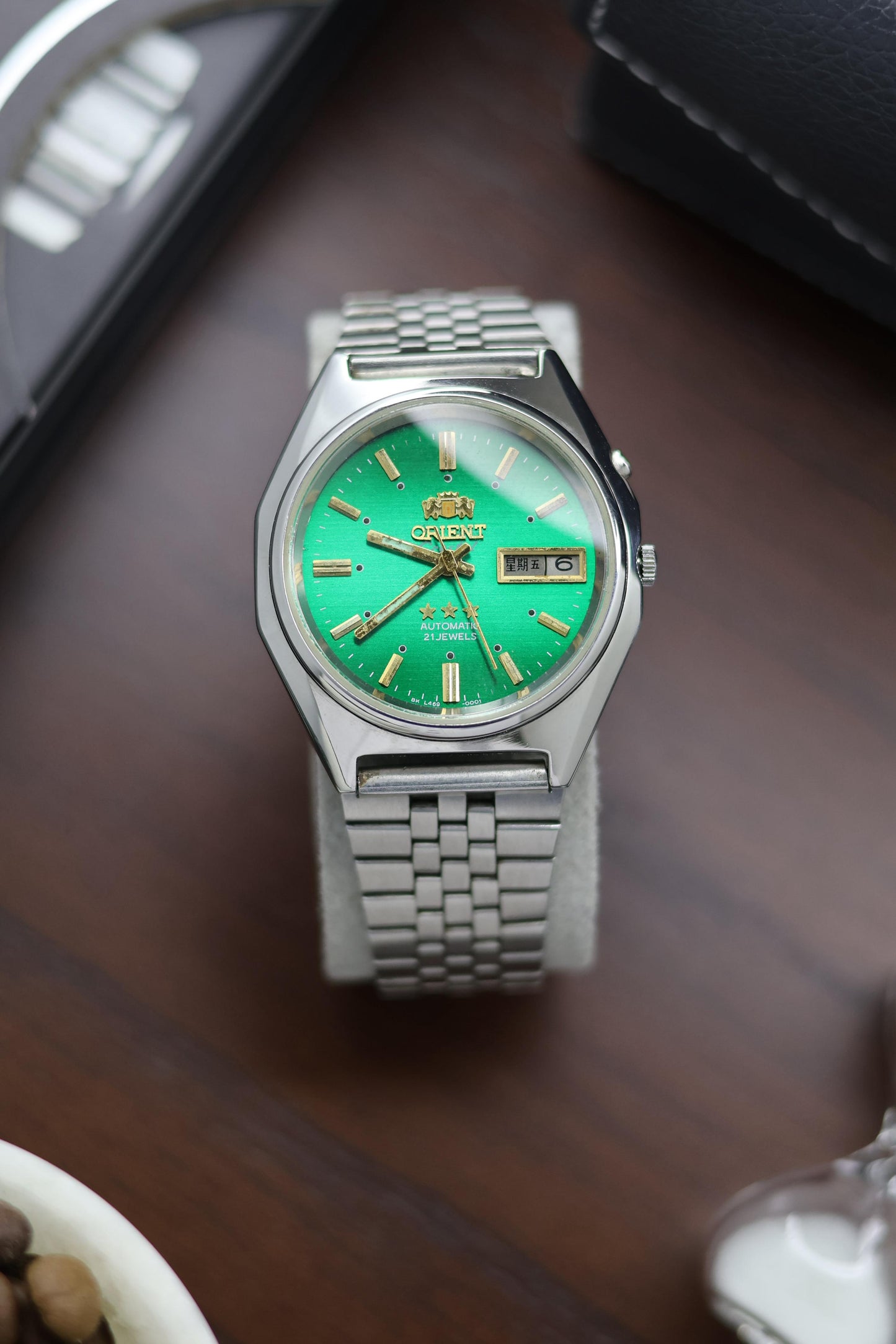 (Extremely Rare) Orient Tri-Star Crystal Green Dial - Automatic Vintage Watch (Pre Owned) - A391