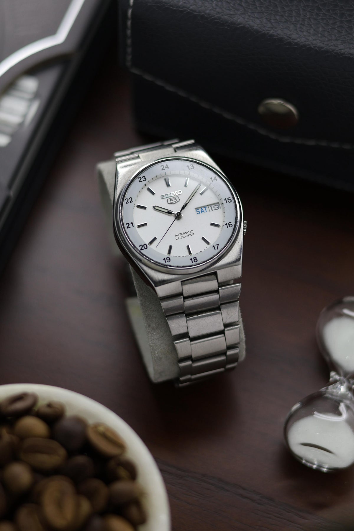 Seiko 5 Railway Time White Dial - Automatic Vintage Watch (Pre Owned) - SE460