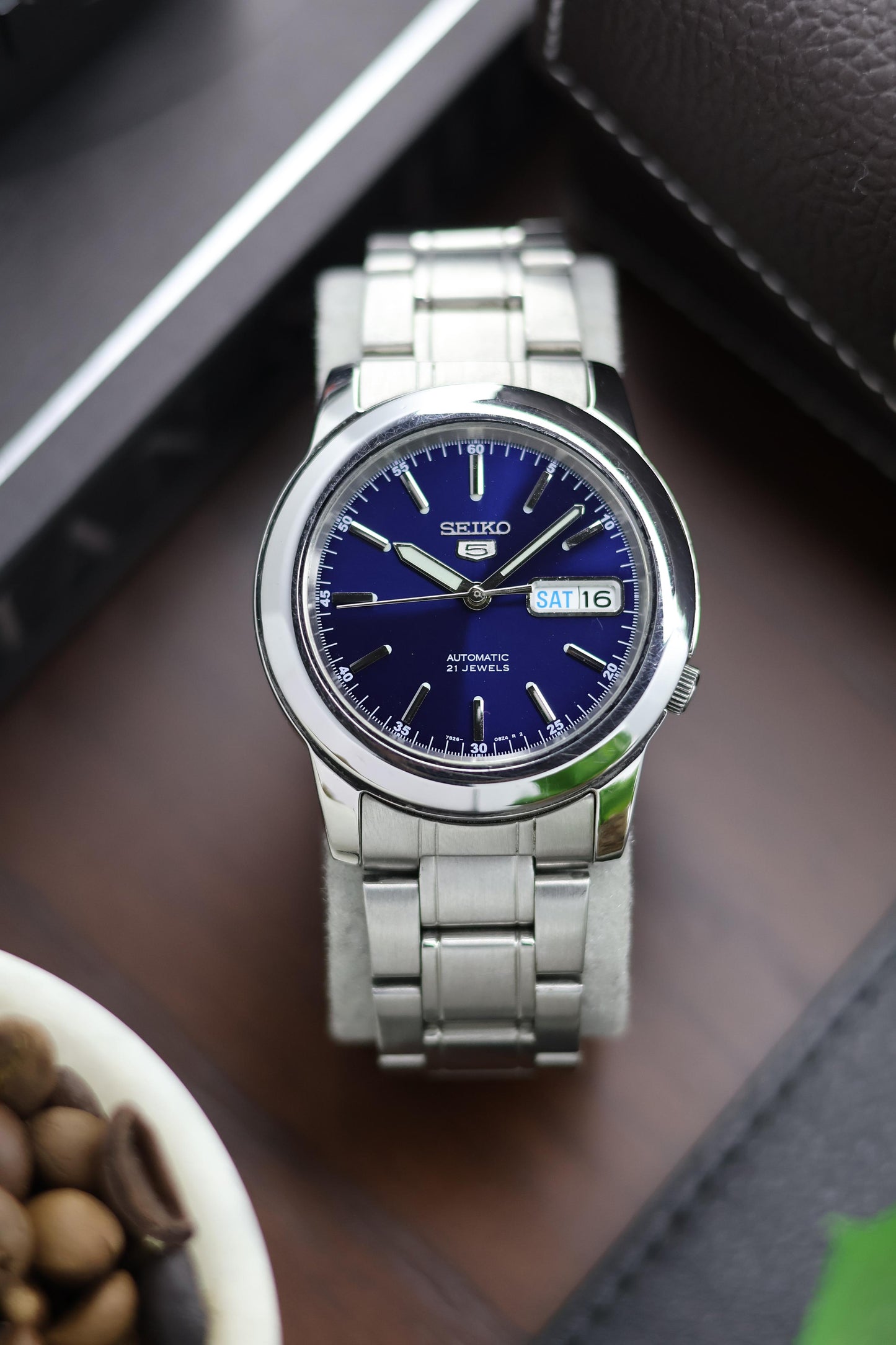 Seiko 5 Blue Dial with Glass Back - Automatic Watch (Pre Owned) - A203