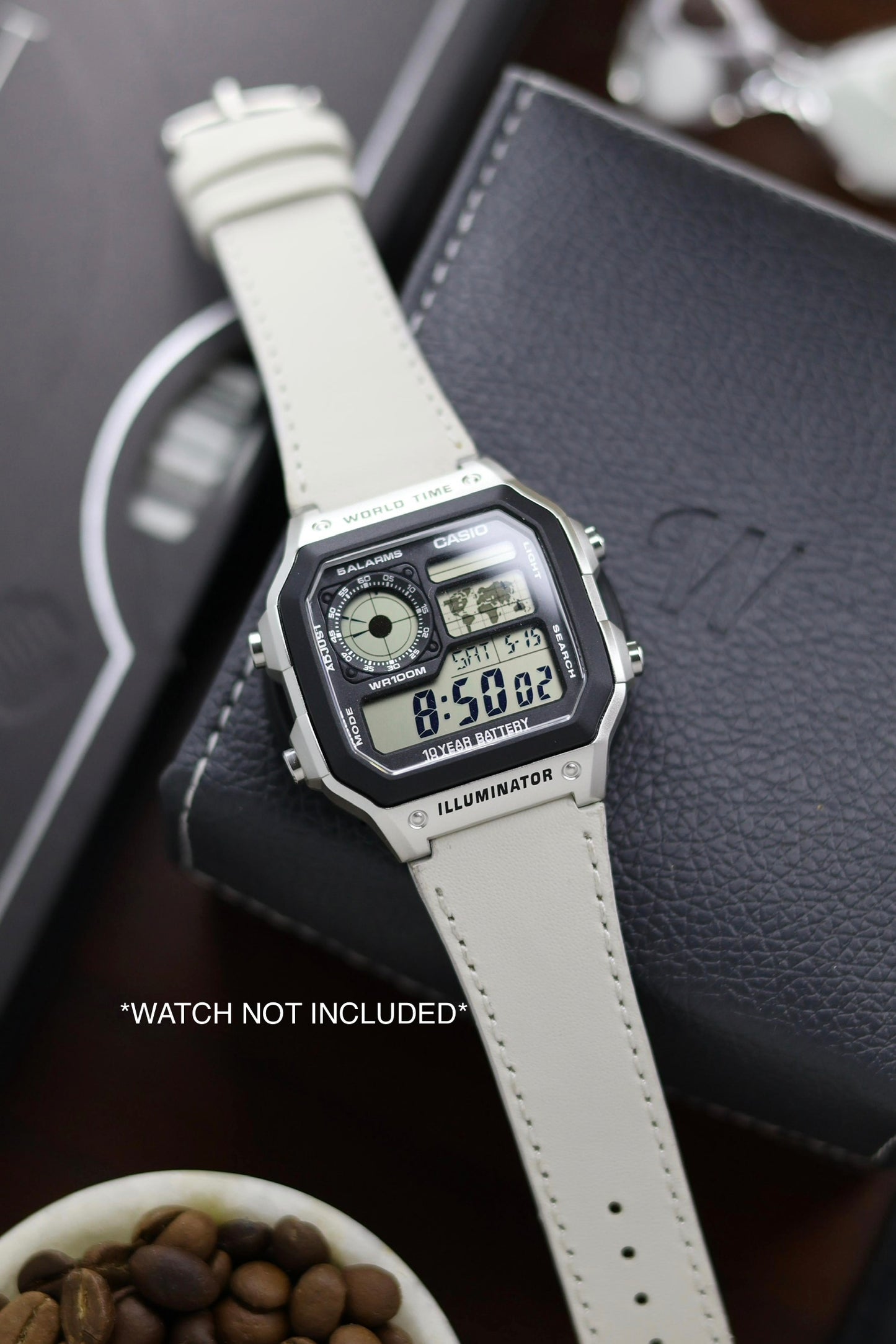 Leather Strap for CASIO AE1200 Series - with FREE Strap Tool!