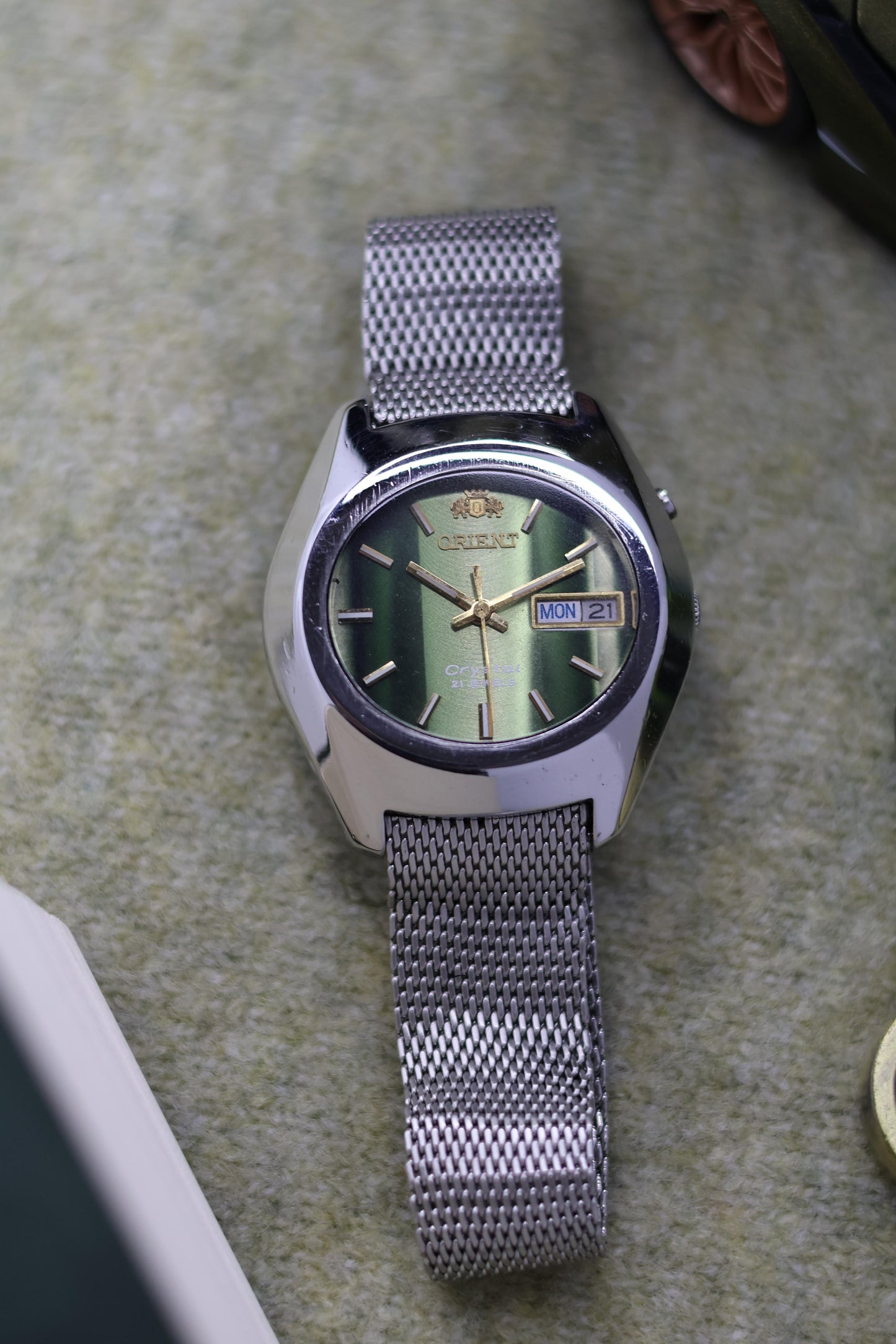 (Super Rare) Orient Tri-Star Crystal Green Dial (Pre Owned)