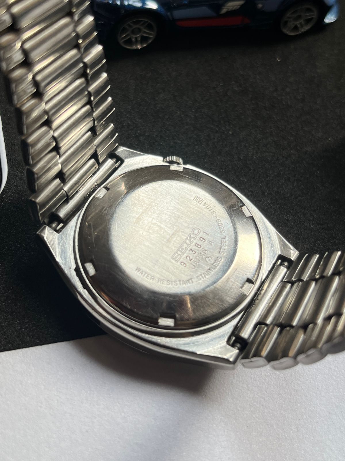(Super Rare) Seiko 5 Railway Time Navy Blue Square Dial (Pre Owned)