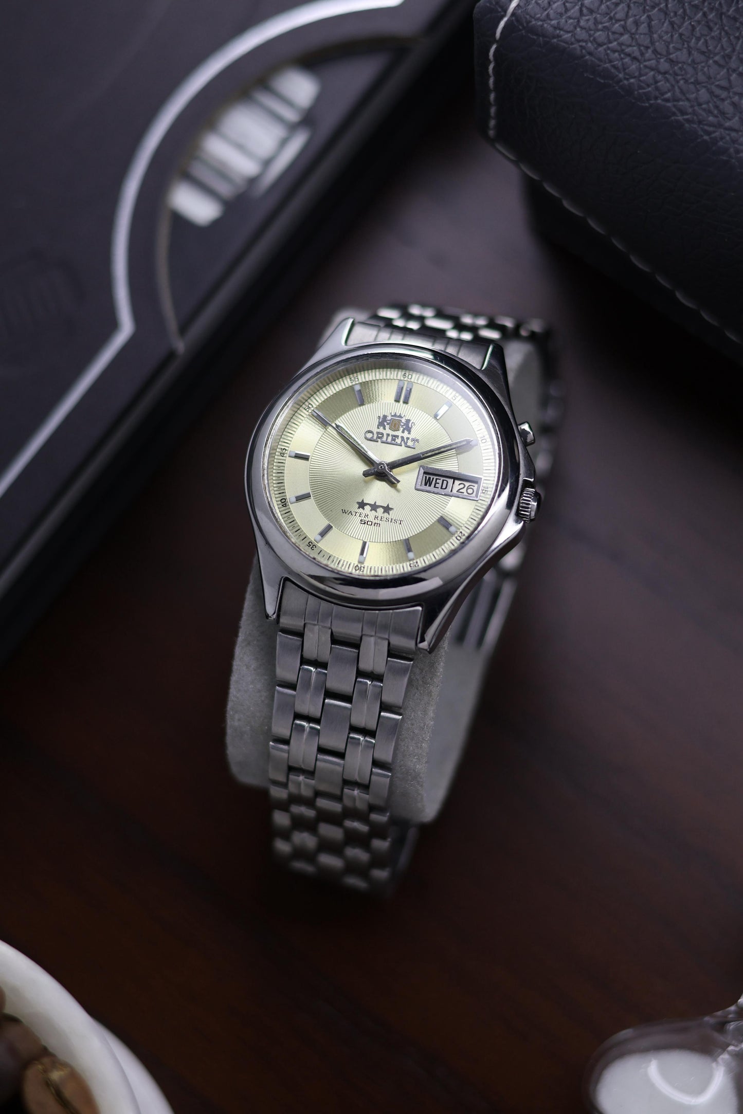 (Extremely Rare) Orient Tri-Star Champagne Dial - Automatic Vintage Watch (Pre Owned) - SE459