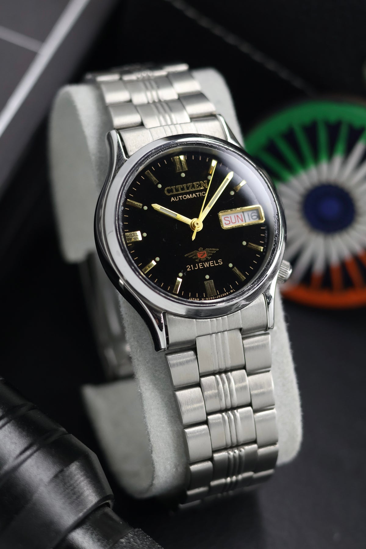 (Super Rare) Citizen Eagle 7 Black Dial - Automatic Vintage Watch (Pre Owned) - SE749