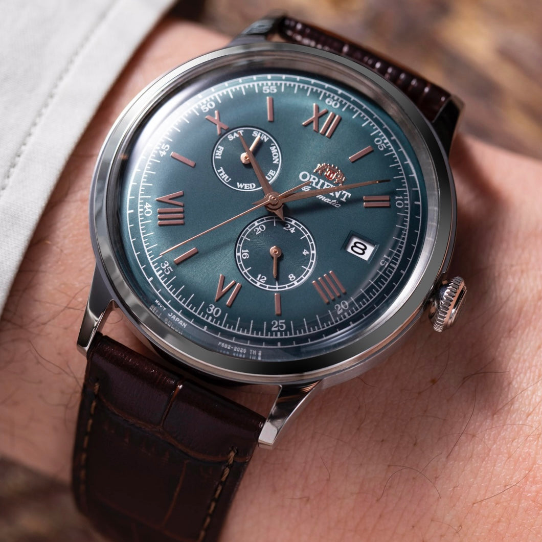 Orient Bambino (Green Dial) Version RN-AK0703E with Weekly Calendar (Imported)