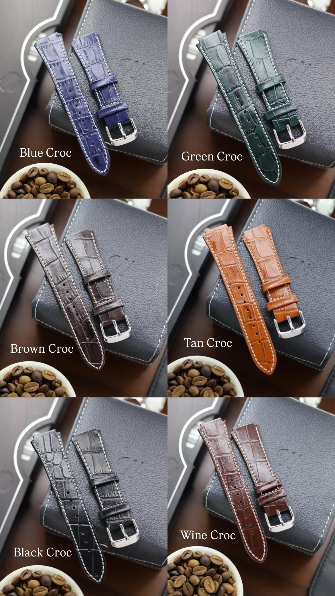 Leather Straps for CASIO AE1200 Series - with FREE Strap Tool!