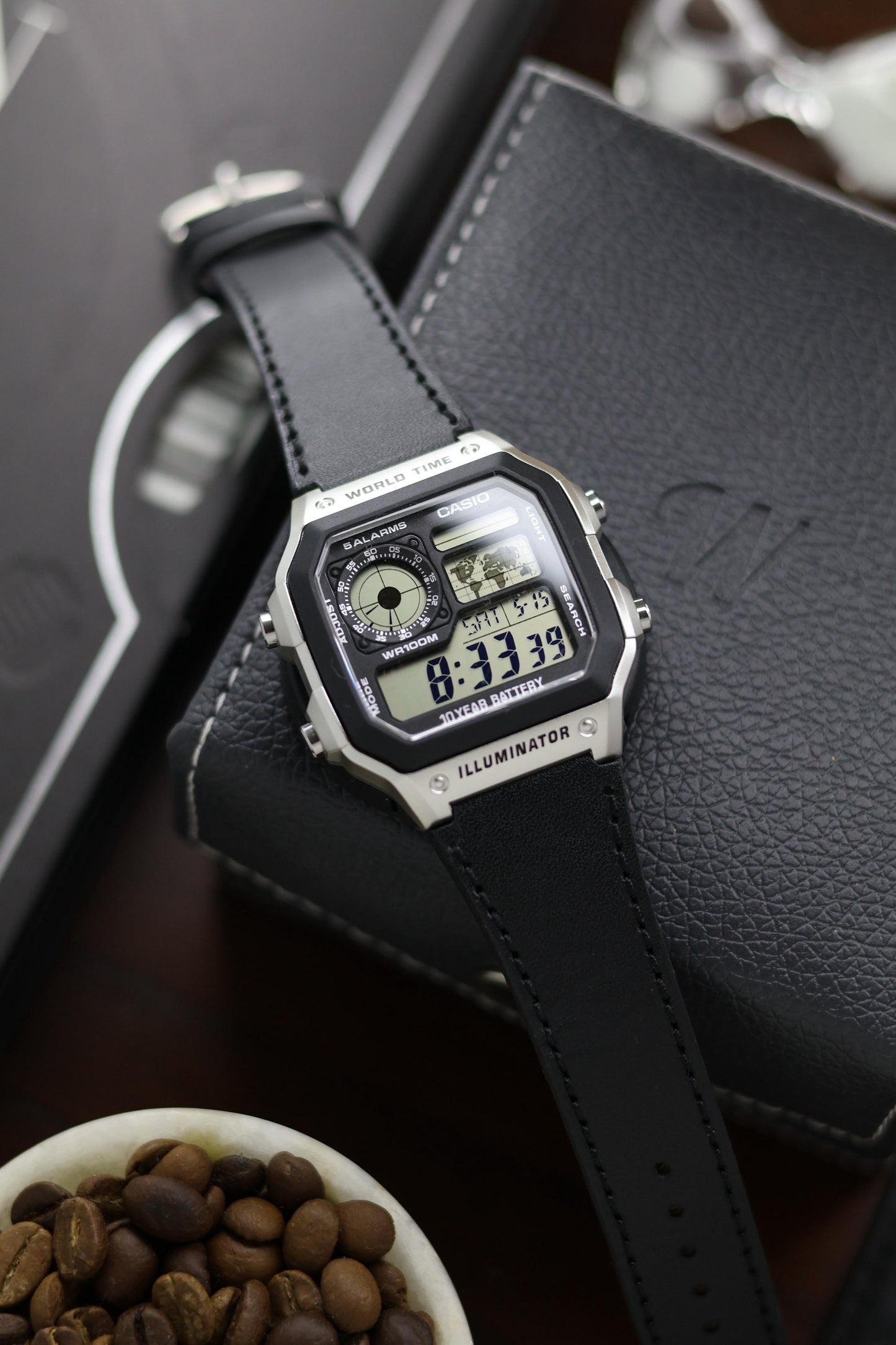 Leather Straps for CASIO AE1200 Series - with FREE Strap Tool!