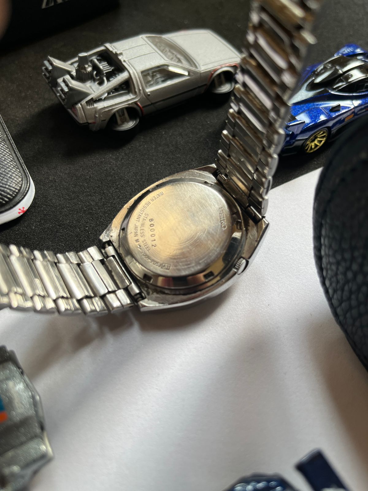 (Super Rare) Seiko 5 Railway Time Navy Blue Rectangular Dial (Pre Owned)