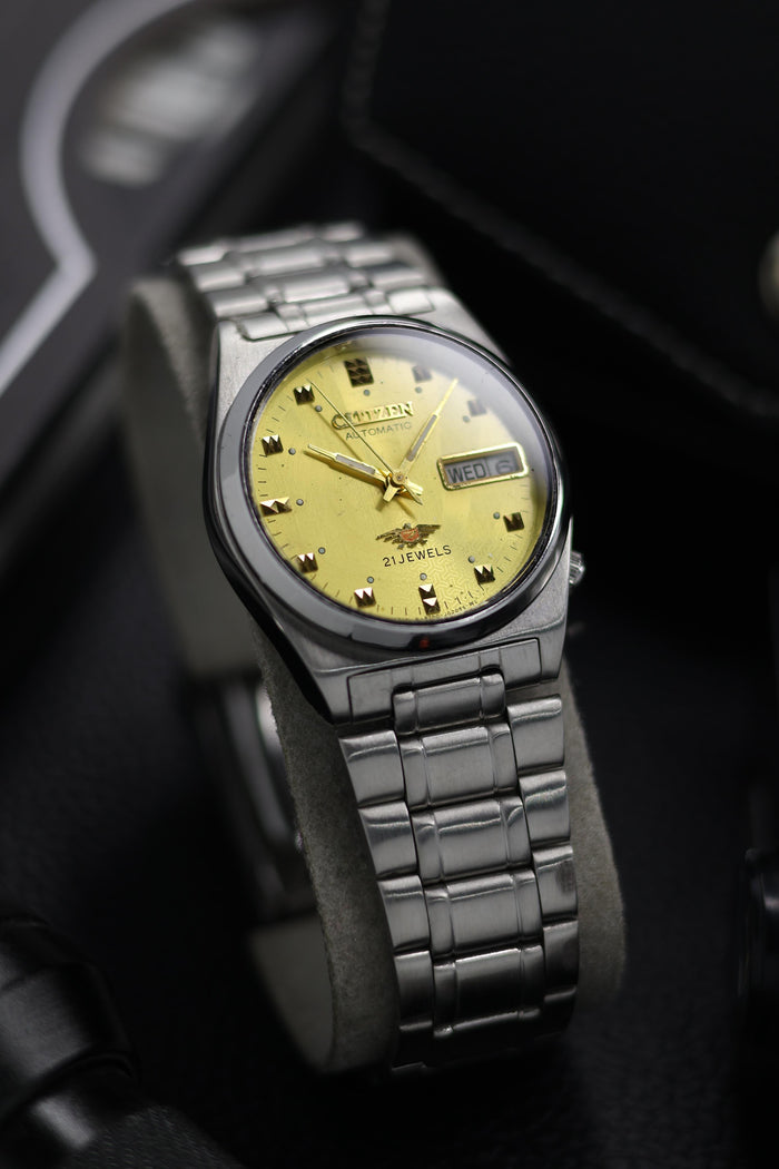 (Super Rare) Citizen Eagle 7 Gold Motif Dial - Automatic Vintage Watch (Pre Owned) - SE629